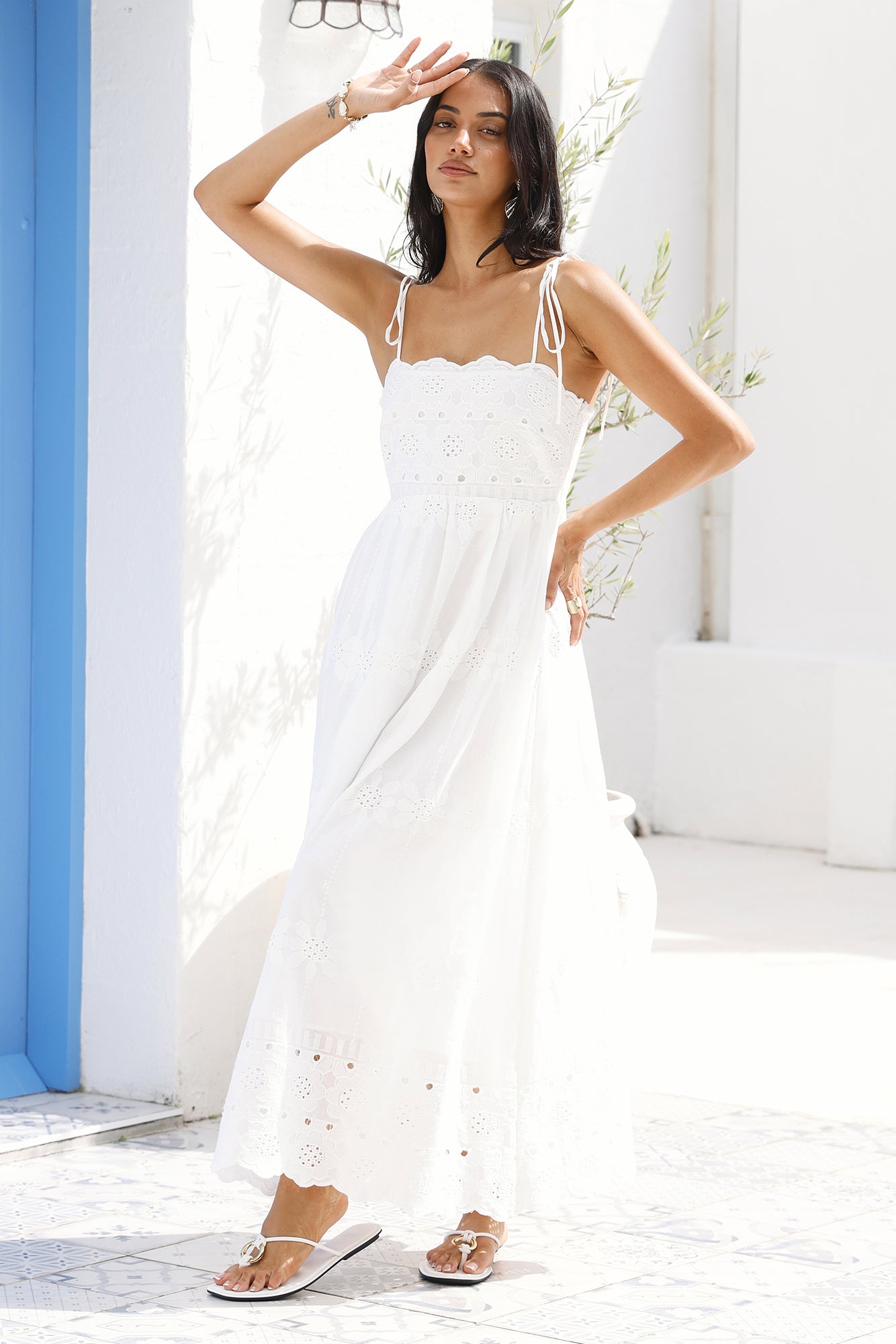 Whispers of Spring Maxi Dress White-Seaa Fashion