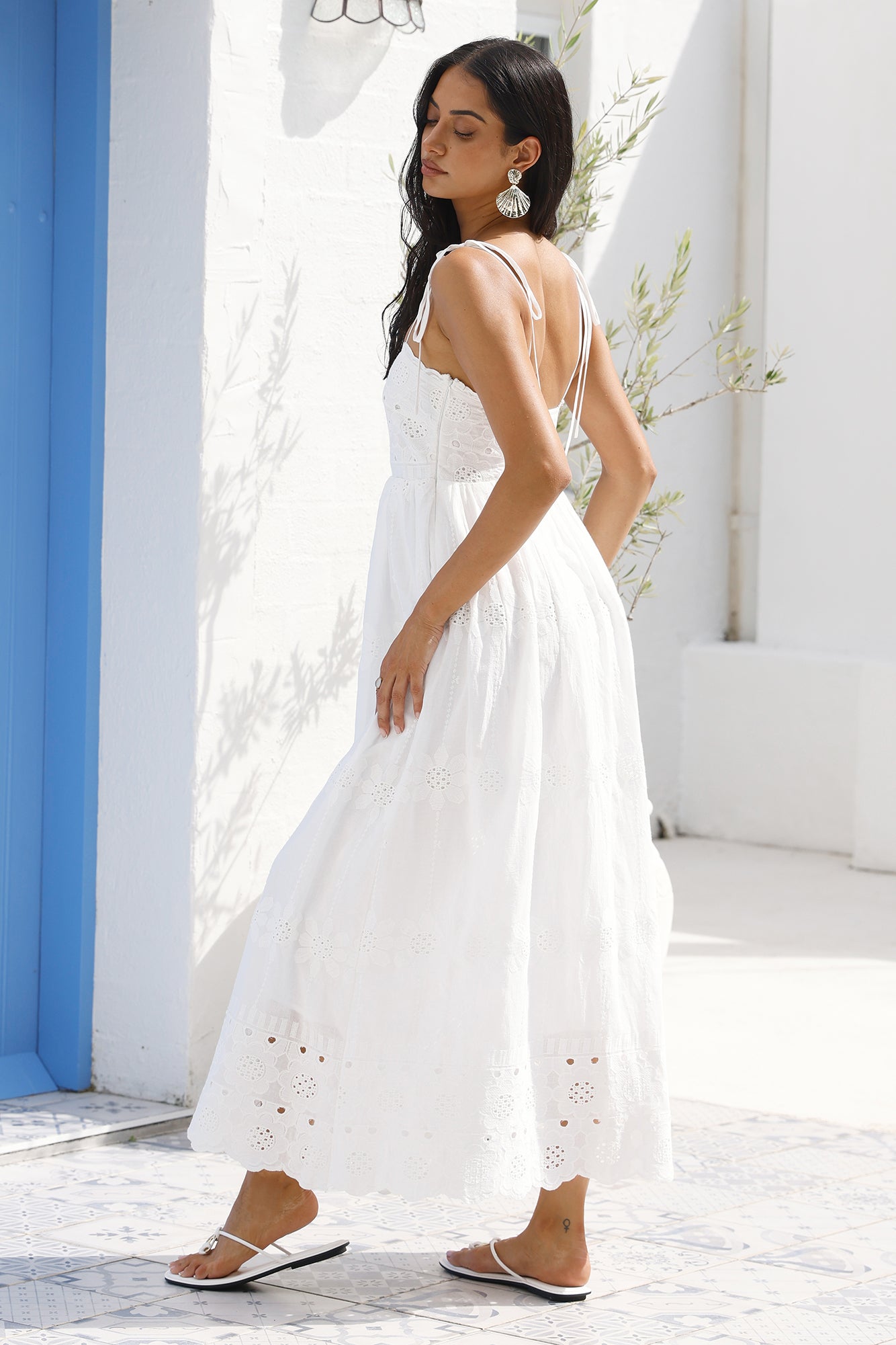 Whispers of Spring Maxi Dress White-Seaa Fashion