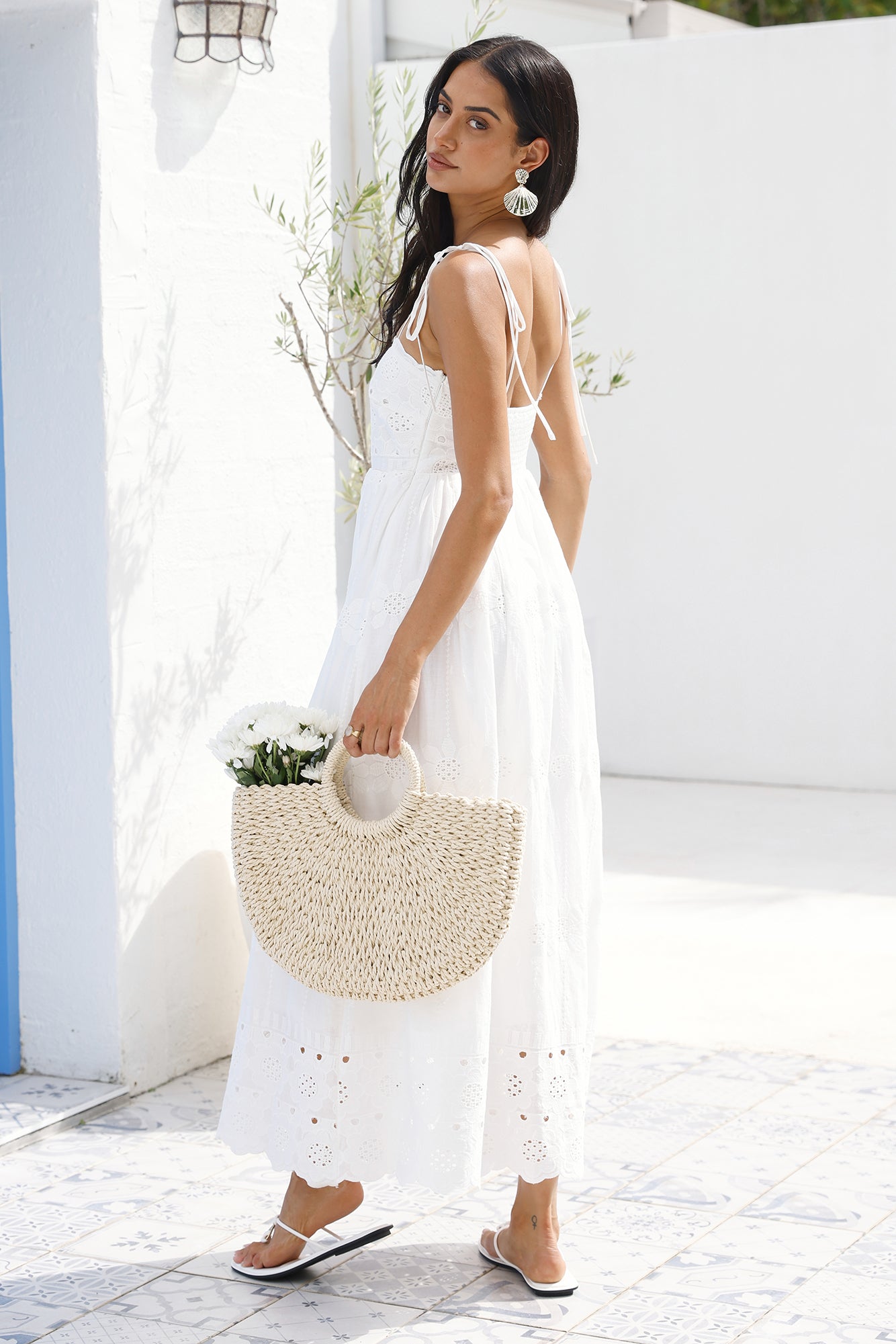 Whispers of Spring Maxi Dress White-Seaa Fashion