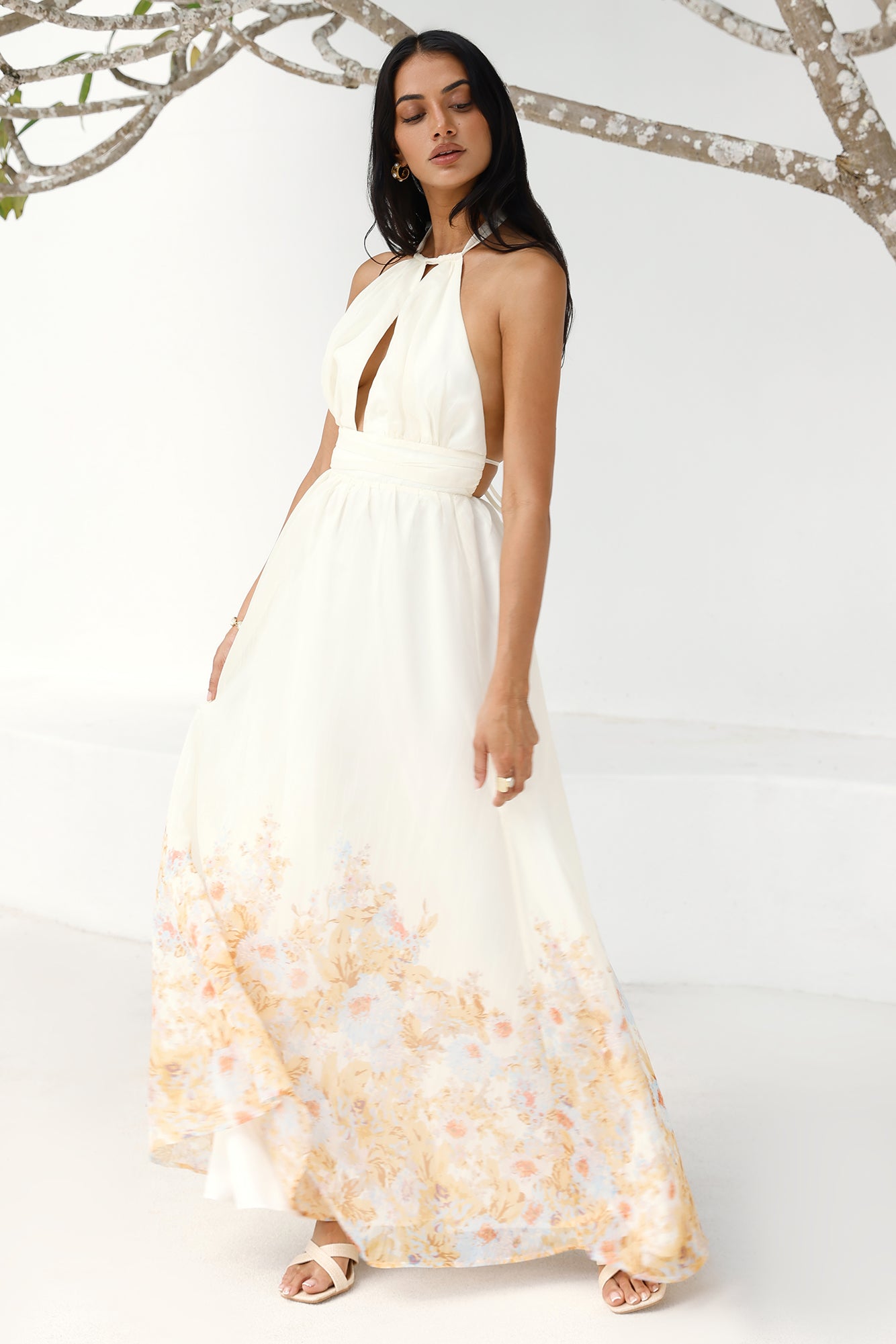 The Meadow's Secret Halter Maxi Dress Yellow-Seaa Fashion