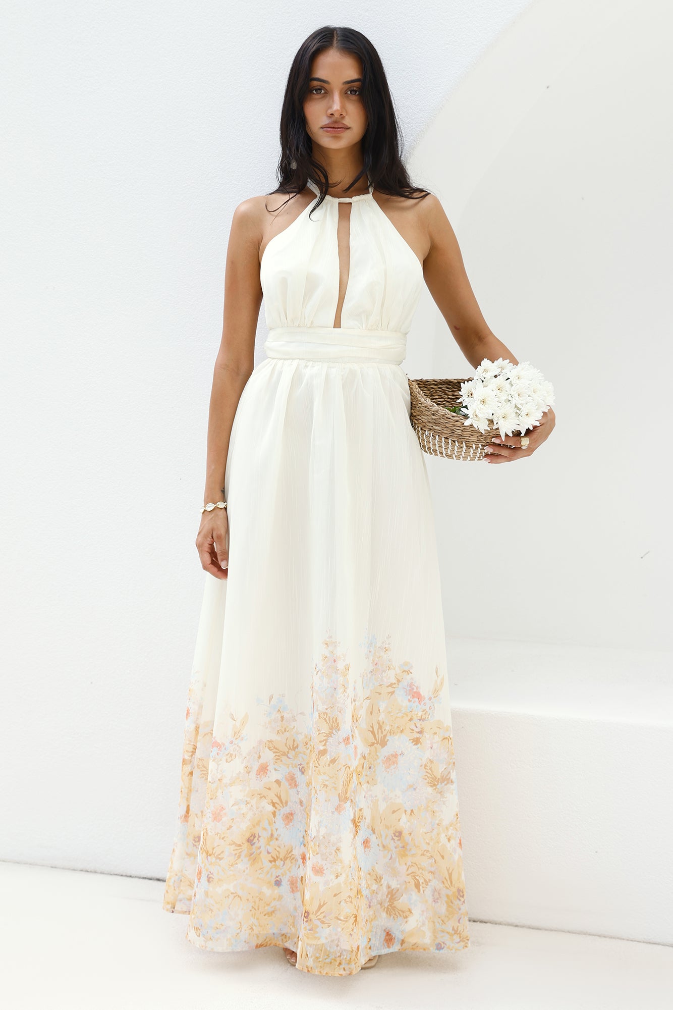 The Meadow's Secret Halter Maxi Dress Yellow-Seaa Fashion