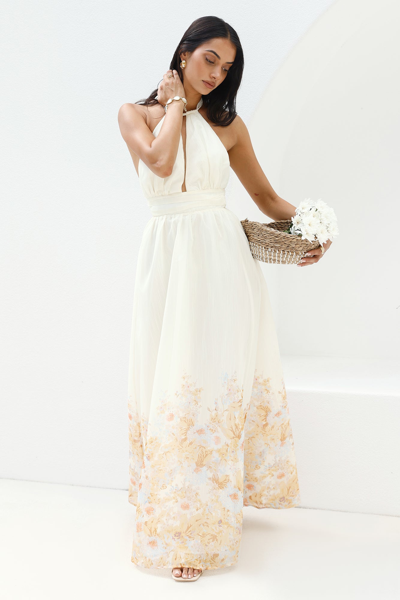 The Meadow's Secret Halter Maxi Dress Yellow-Seaa Fashion