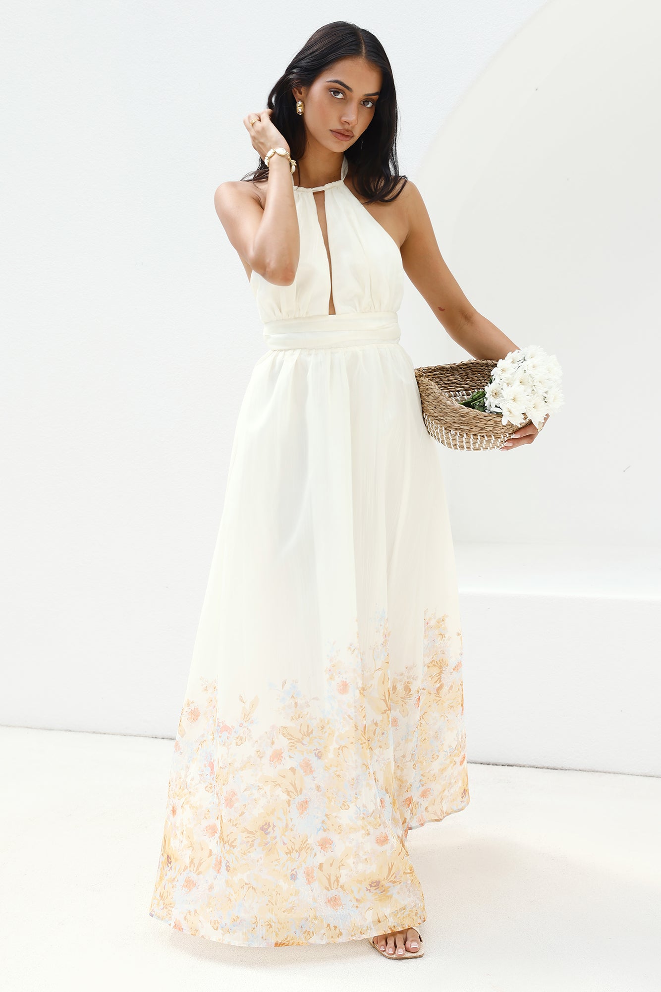 The Meadow's Secret Halter Maxi Dress Yellow-Seaa Fashion