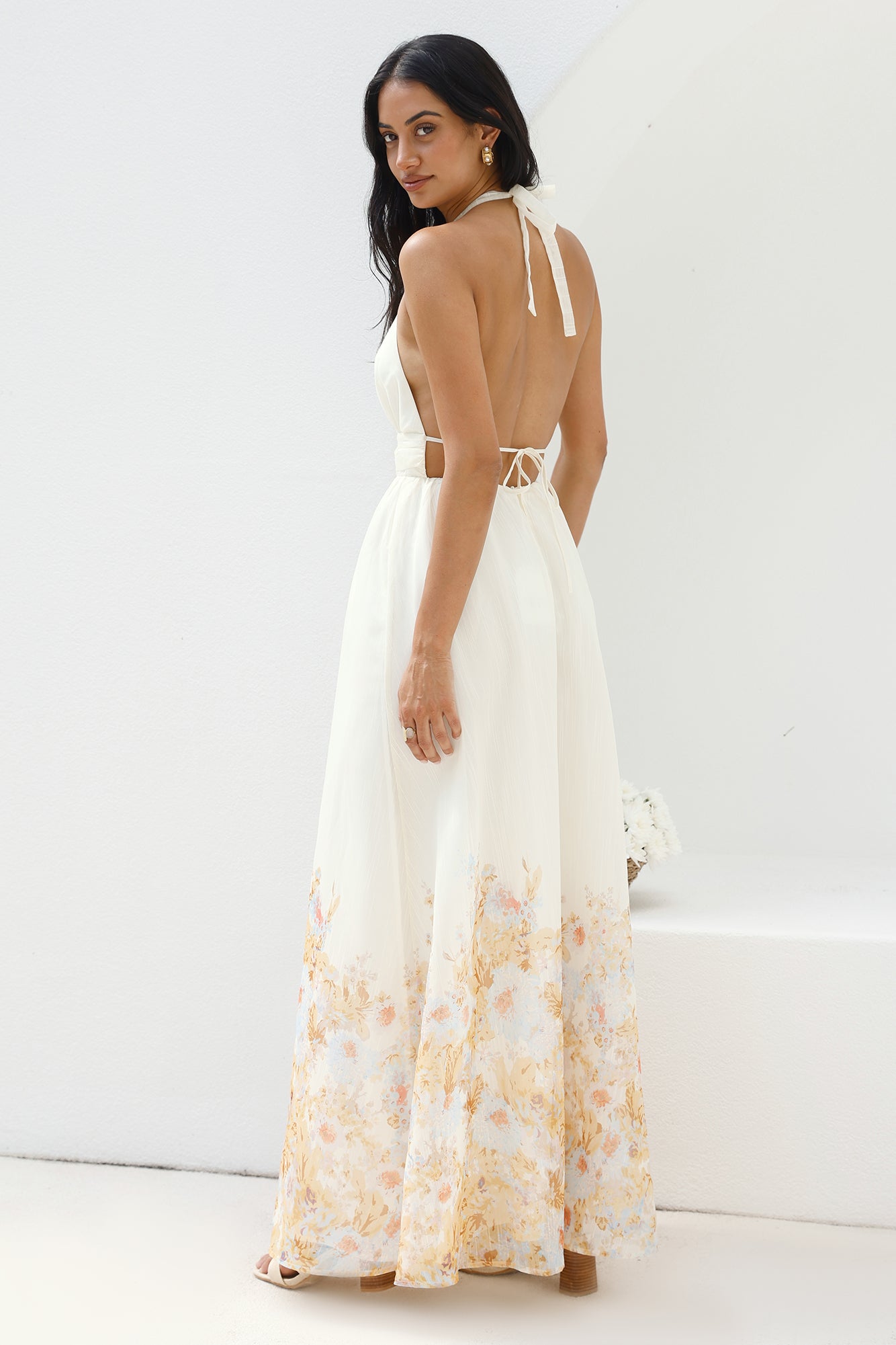 The Meadow's Secret Halter Maxi Dress Yellow-Seaa Fashion