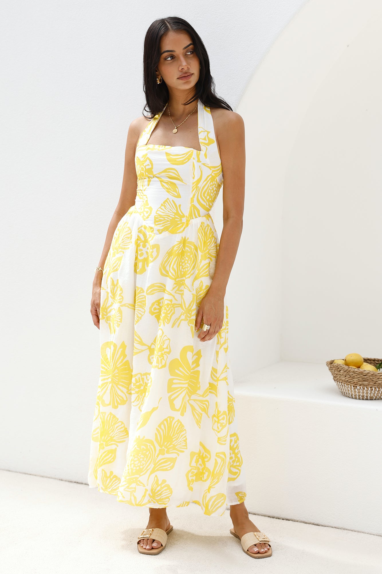 Eternal Spring Maxi Dress Yellow-Seaa Fashion