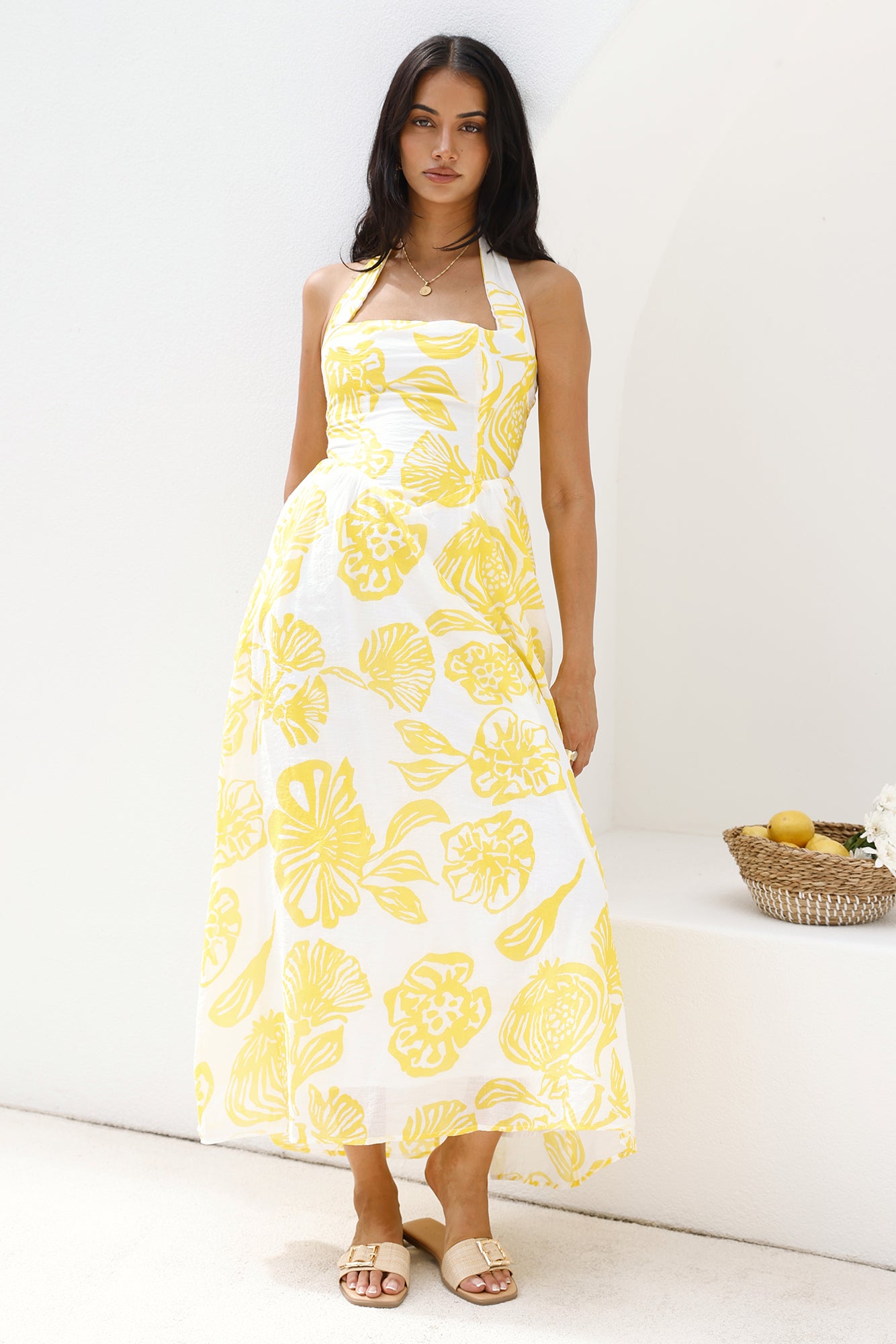 Eternal Spring Maxi Dress Yellow-Seaa Fashion