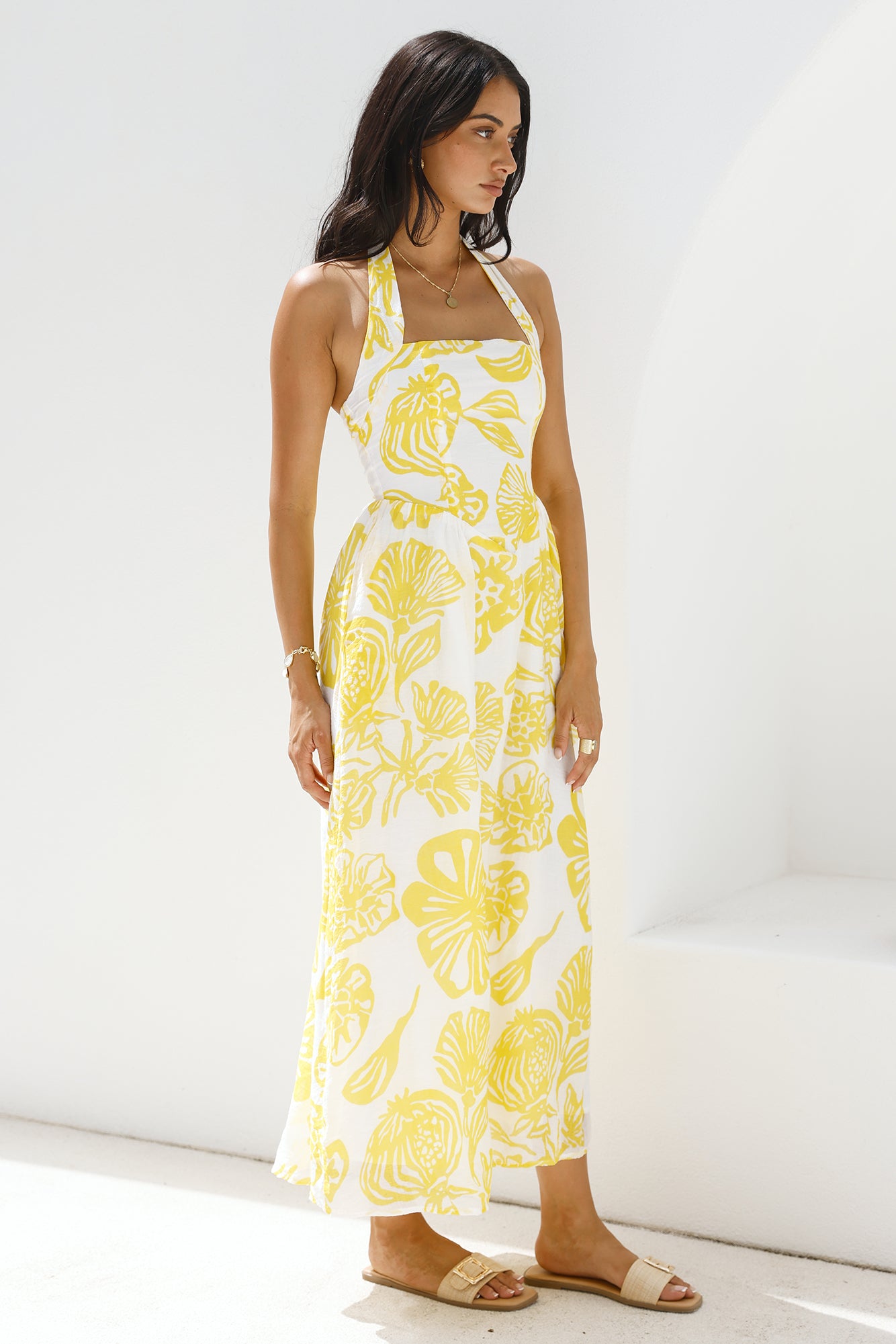 Eternal Spring Maxi Dress Yellow-Seaa Fashion
