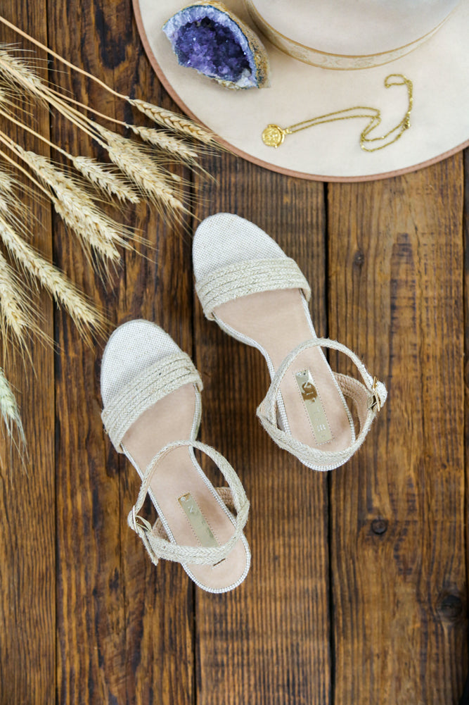 BILLINI Georgie Heel Natural Rope/Linen-Seaa Fashion