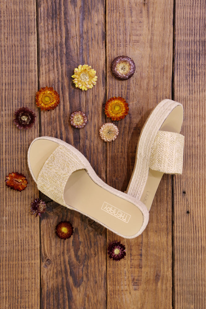 THERAPY Eden Slides Natural-Seaa Fashion