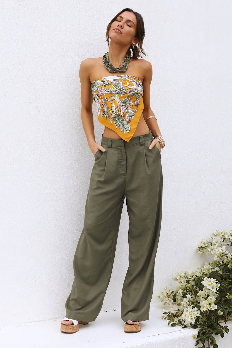 LIONESS La Quinta Pant Khaki-Seaa Fashion
