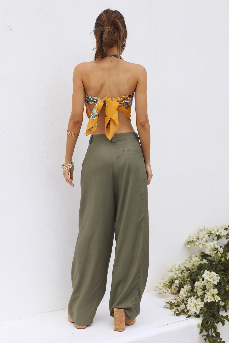 LIONESS La Quinta Pant Khaki-Seaa Fashion