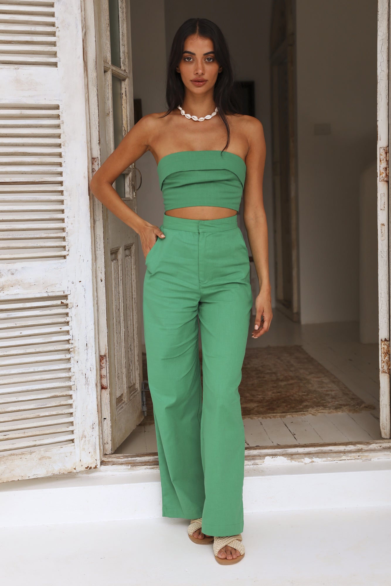 In Hindsight Pants Green-Seaa Fashion