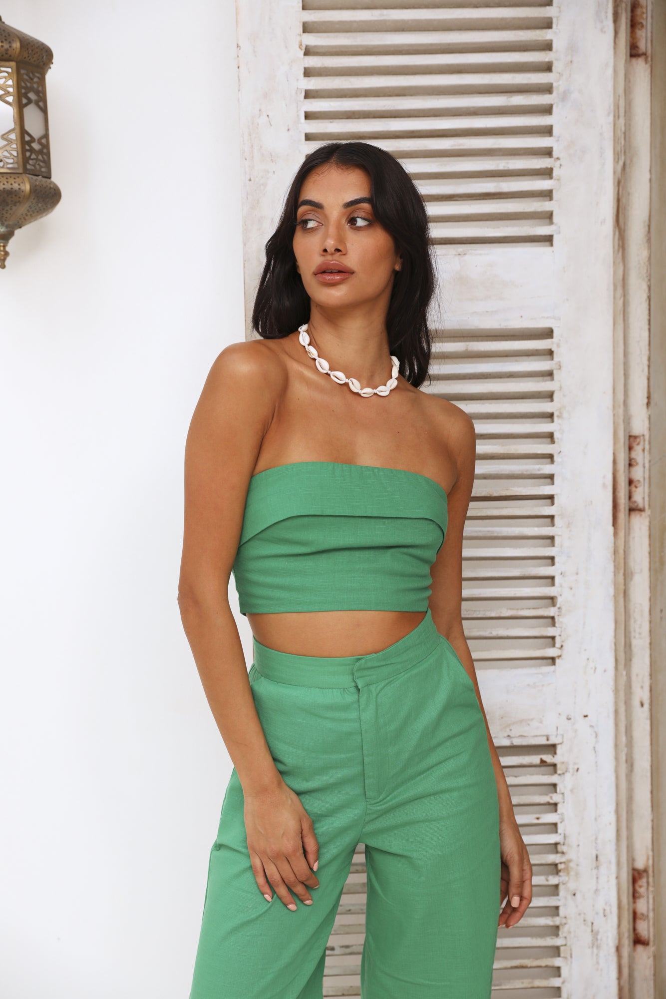 In Hindsight Crop Top Green-Seaa Fashion