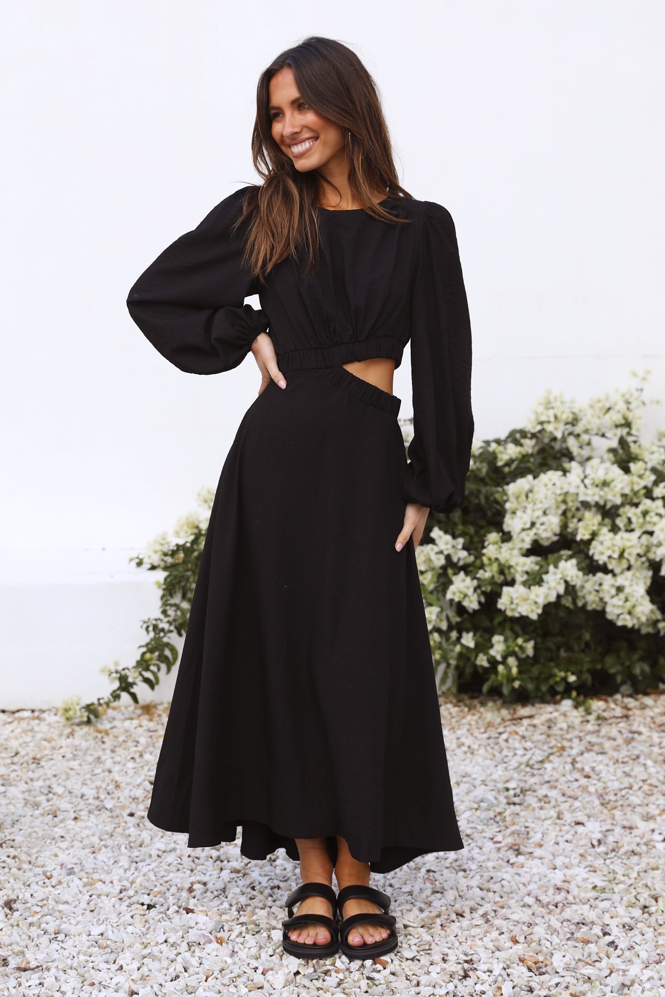 Up All Night Maxi Dress Black-Seaa Fashion