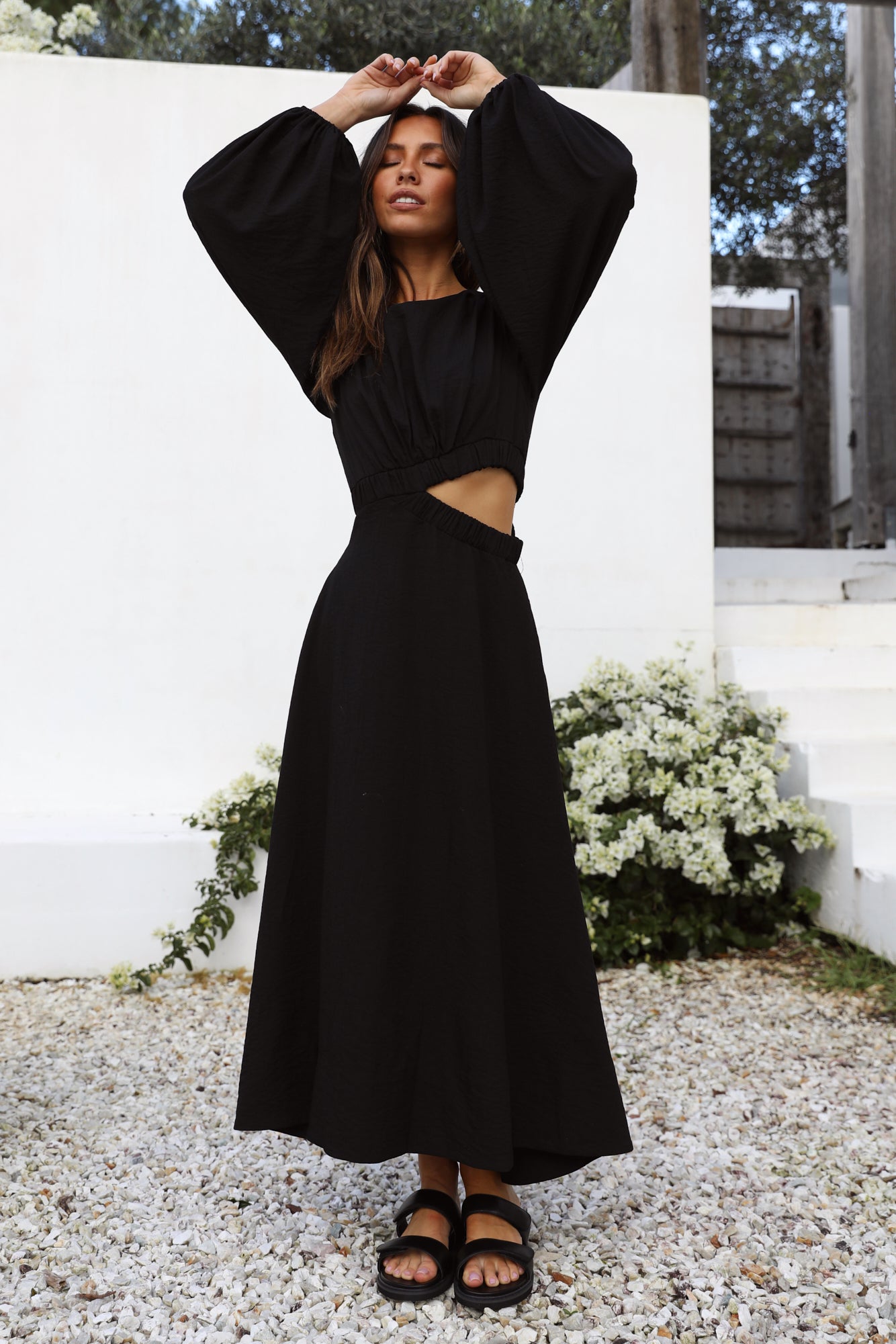 Up All Night Maxi Dress Black-Seaa Fashion