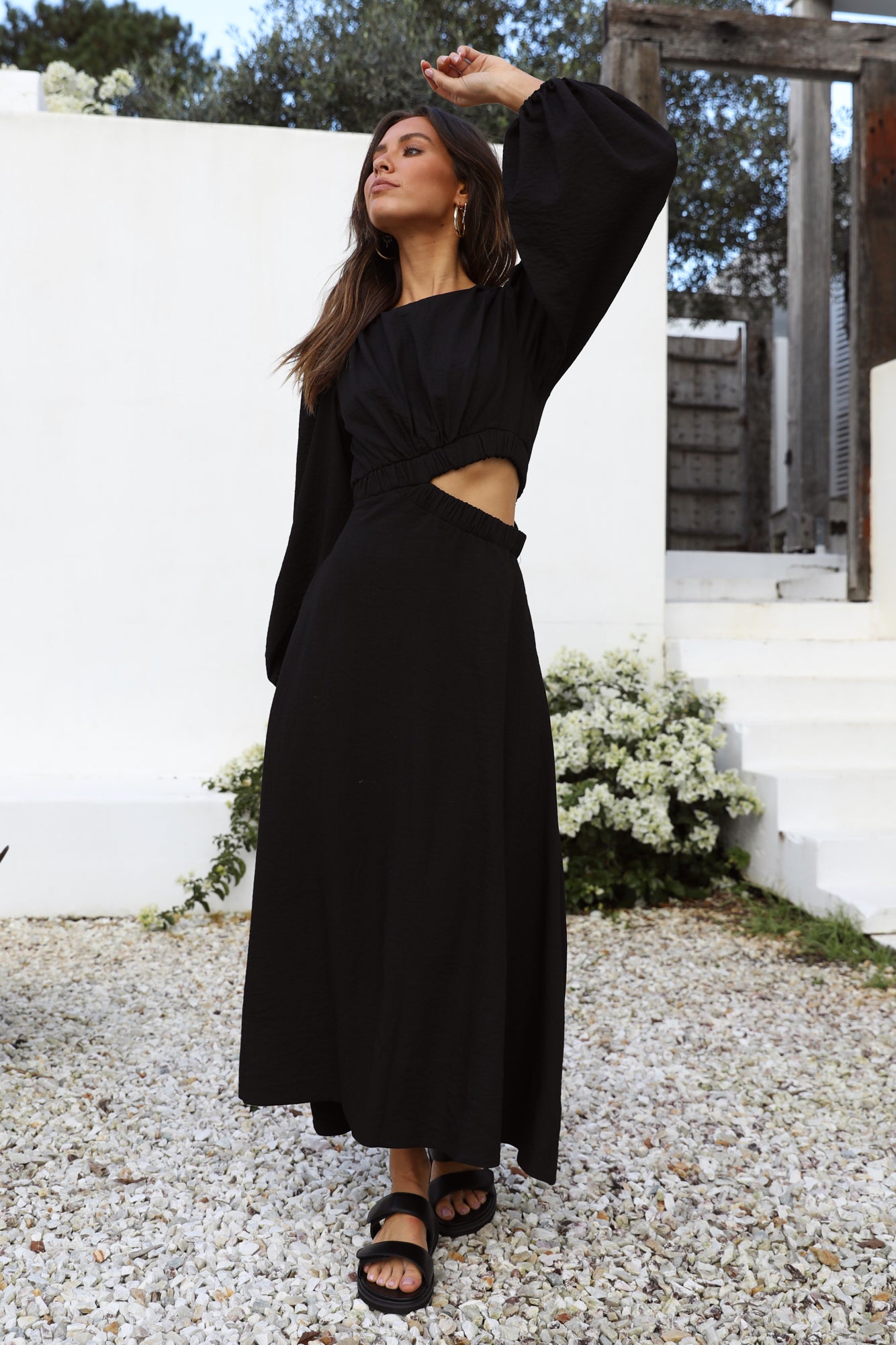 Up All Night Maxi Dress Black-Seaa Fashion