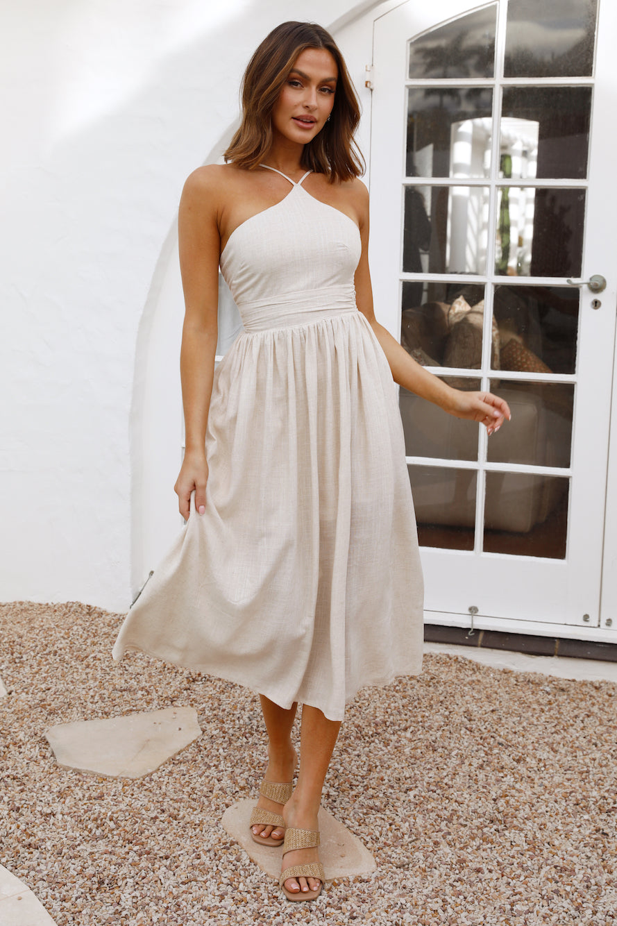 Sifting Sands Maxi Dress Beige-Seaa Fashion