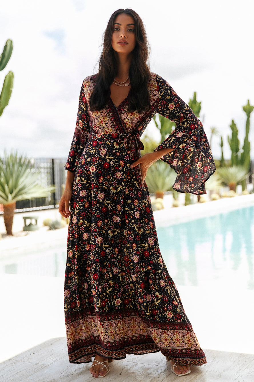 Got This Feeling Maxi Dress Black-Seaa Fashion