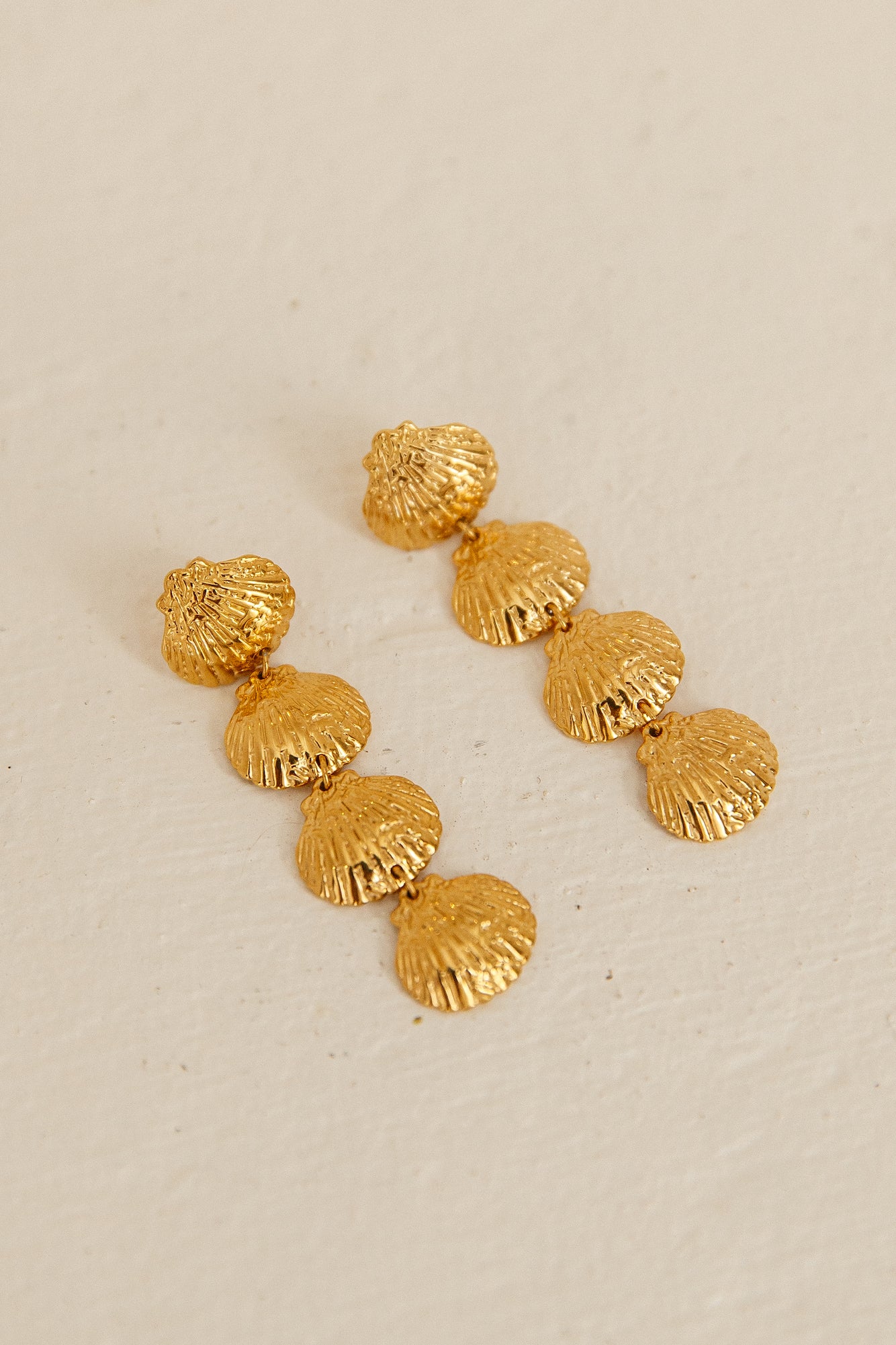 18K Gold Plated Softest Sand Earrings Gold-Seaa Fashion