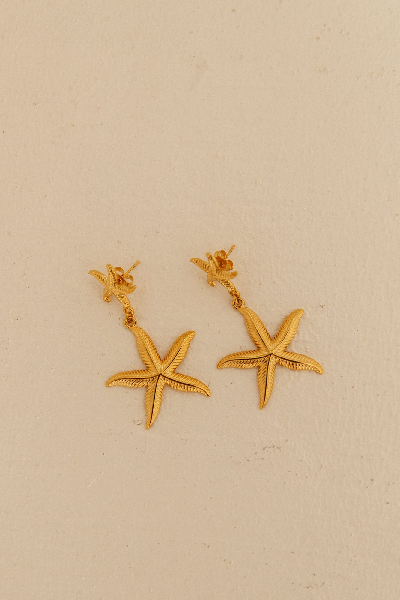 18K Gold Plated Starfish Magic Earrings Gold-Seaa Fashion