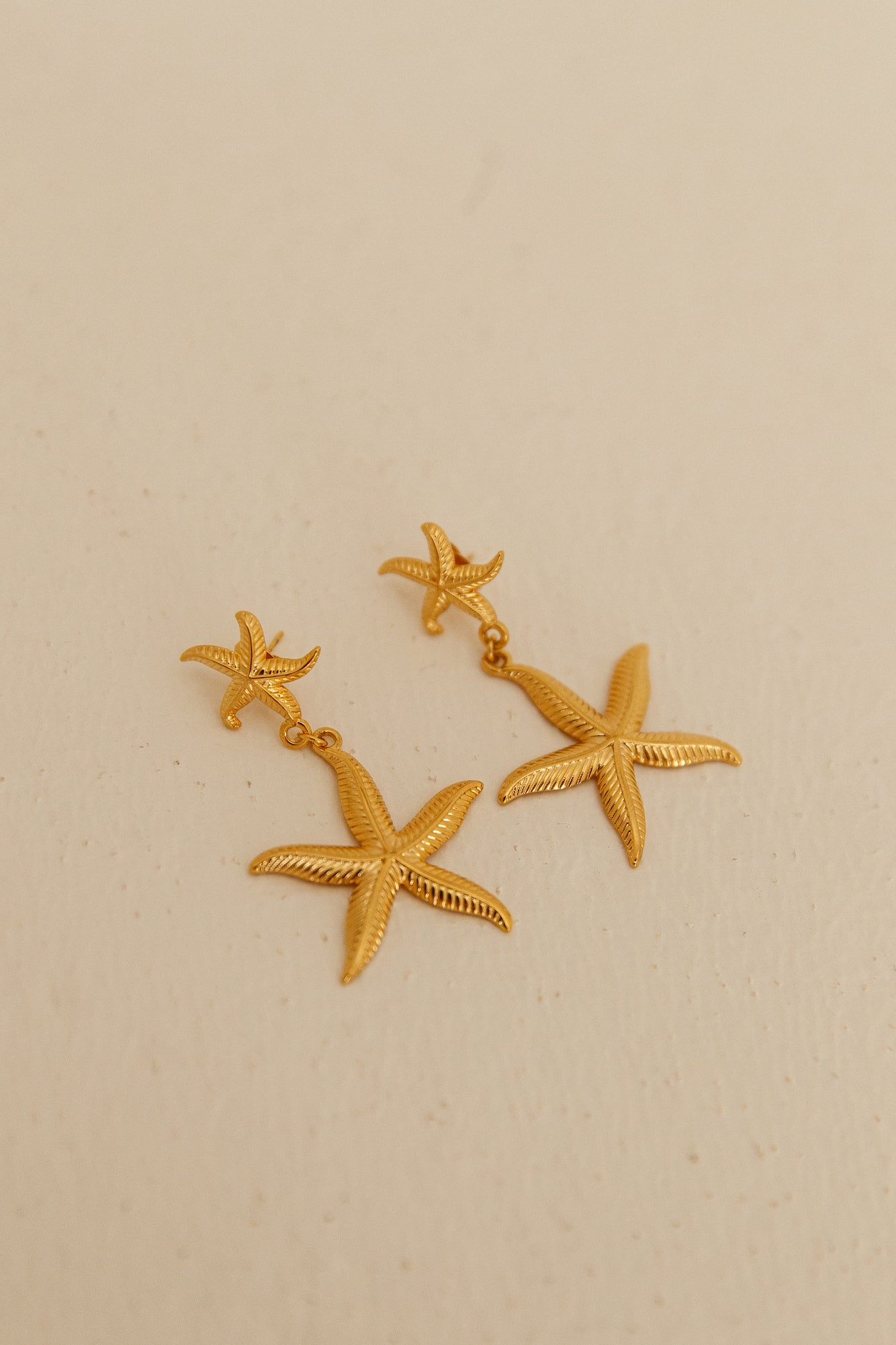 18K Gold Plated Starfish Magic Earrings Gold-Seaa Fashion