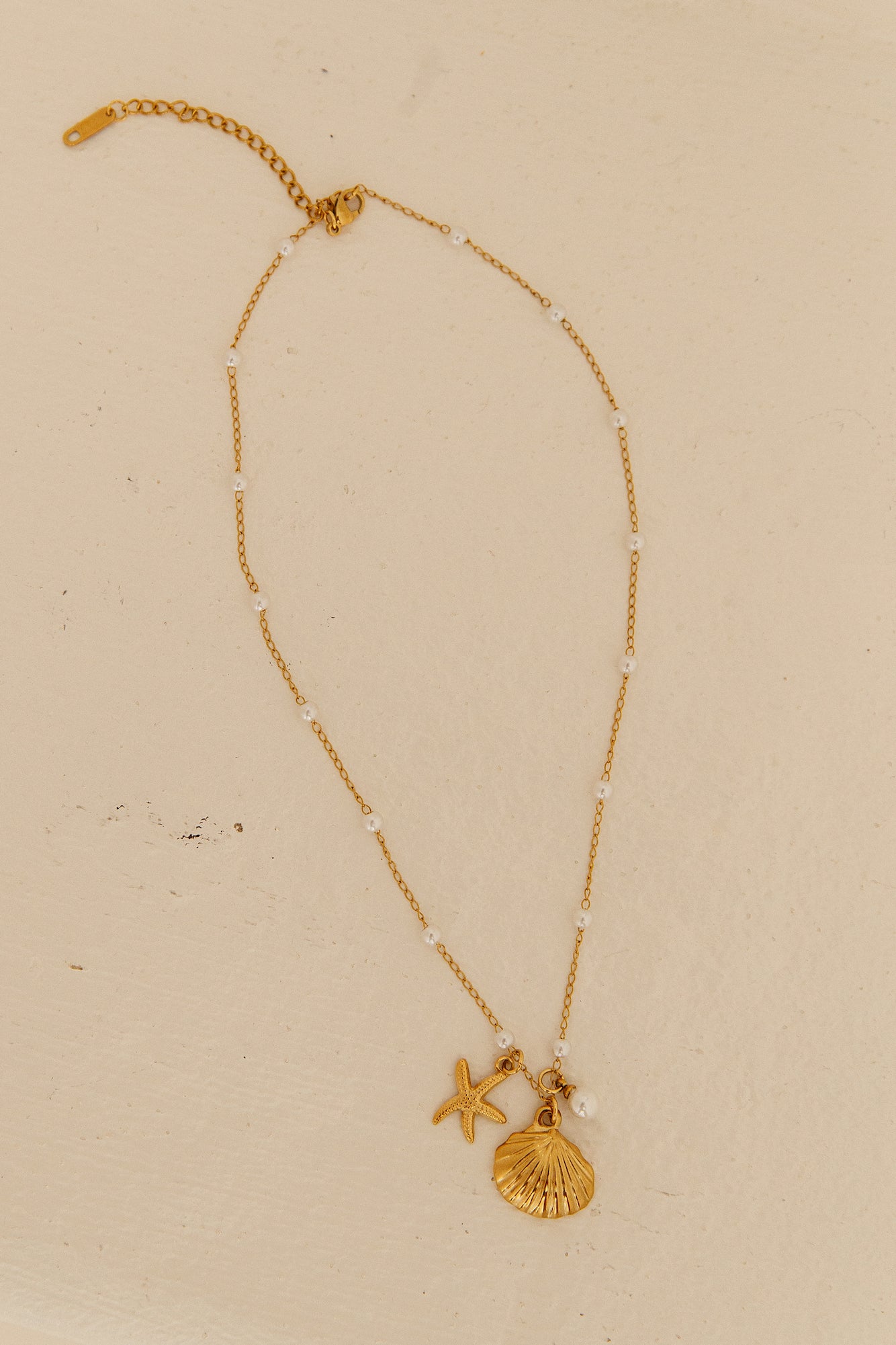 18K Gold Plated Warm Oceans Necklace Gold-Seaa Fashion