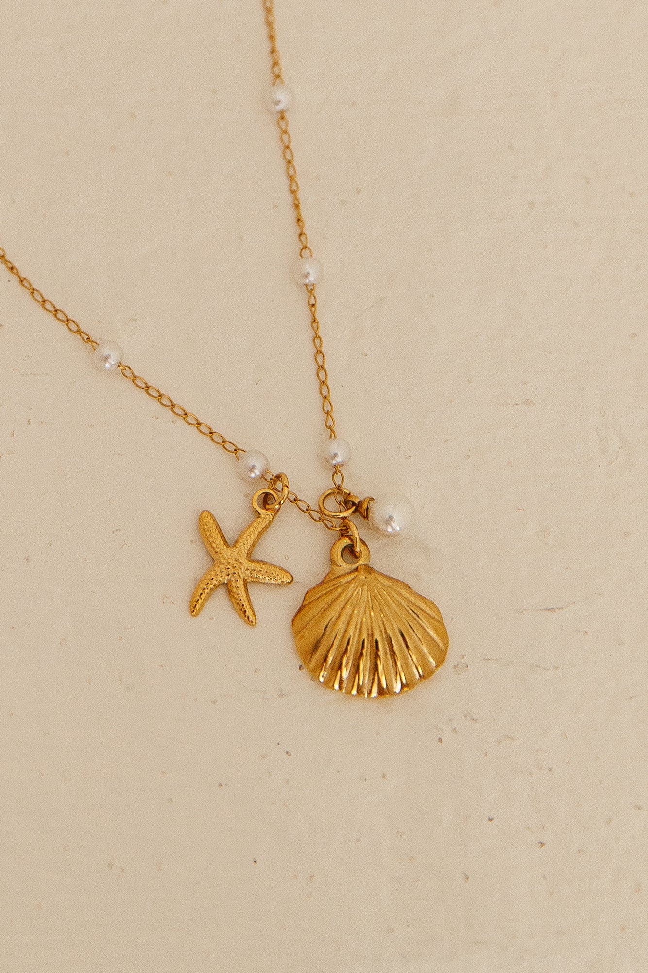 18K Gold Plated Warm Oceans Necklace Gold-Seaa Fashion