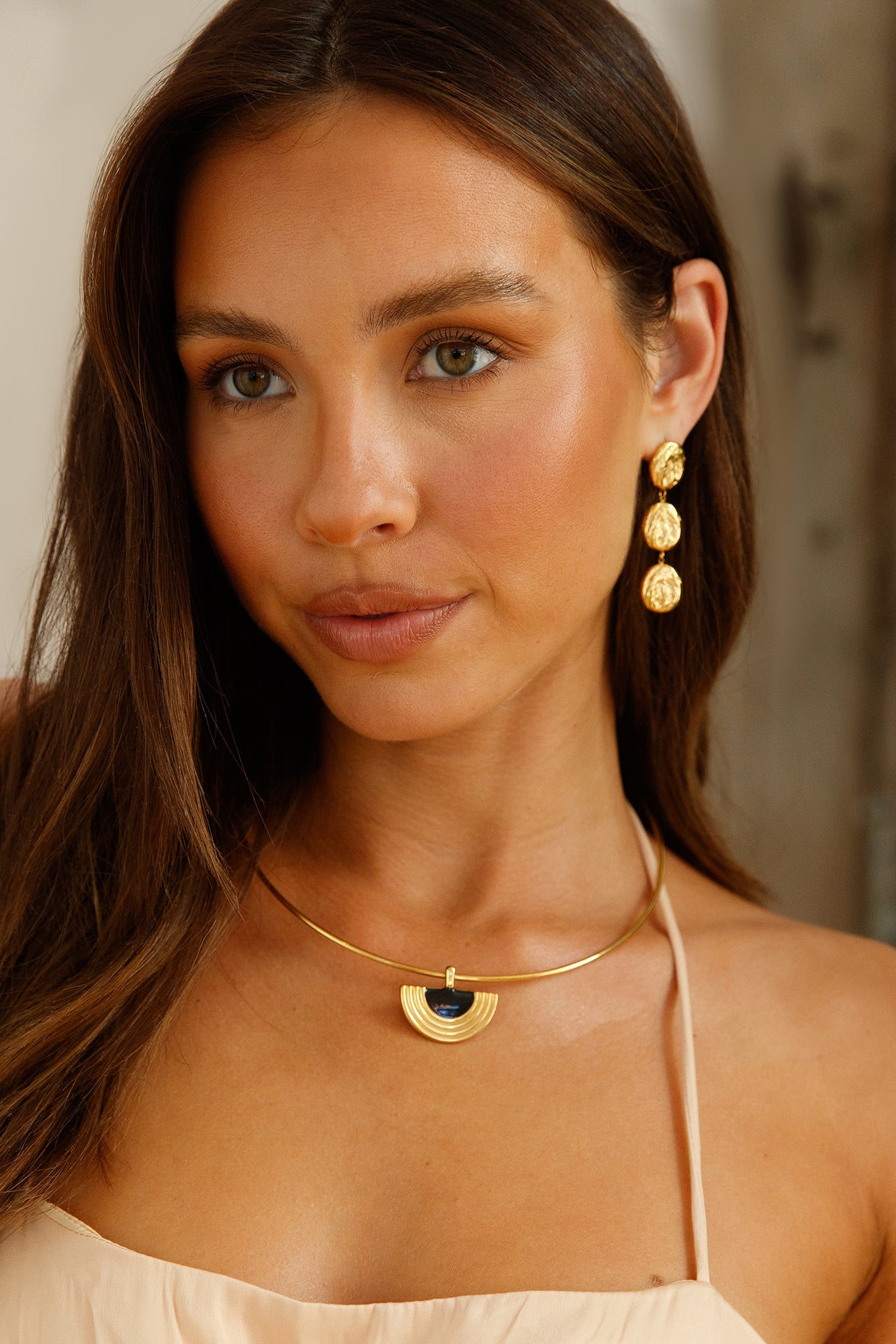 18k Gold Plated Luna Glow Necklace Gold-Seaa Fashion