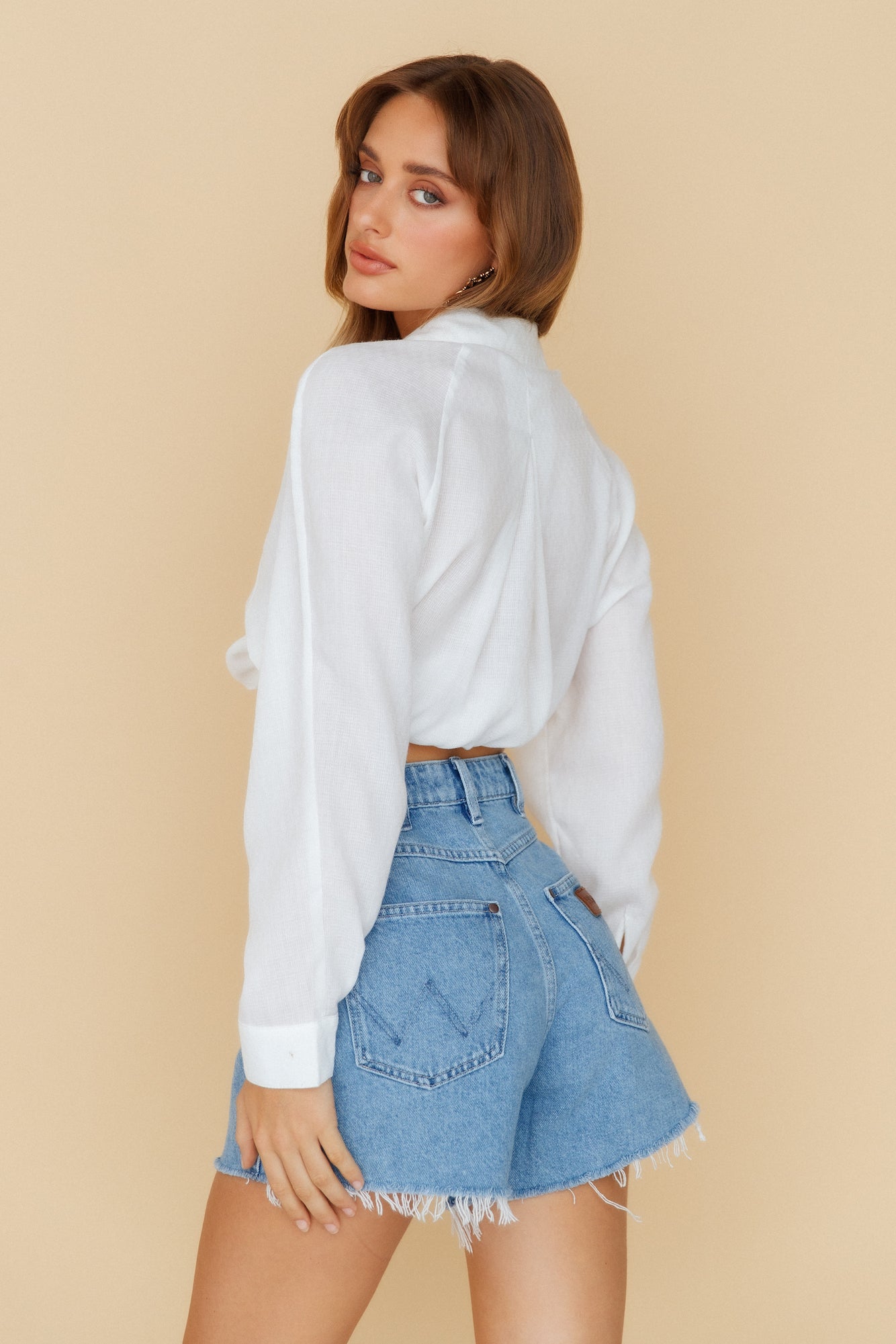 WRANGLER Hi Bells Shorts Hempress-Seaa Fashion