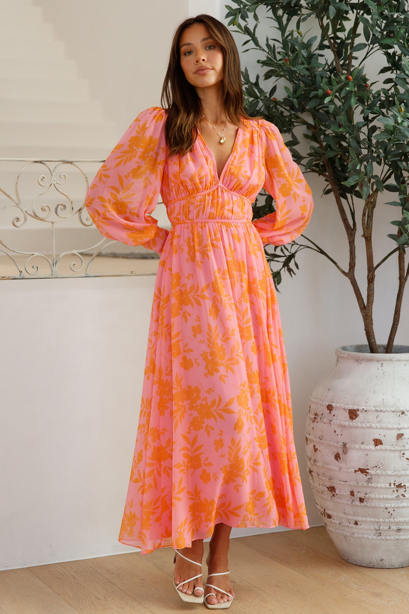 Blissful Getaway Maxi Dress Pink-Seaa Fashion