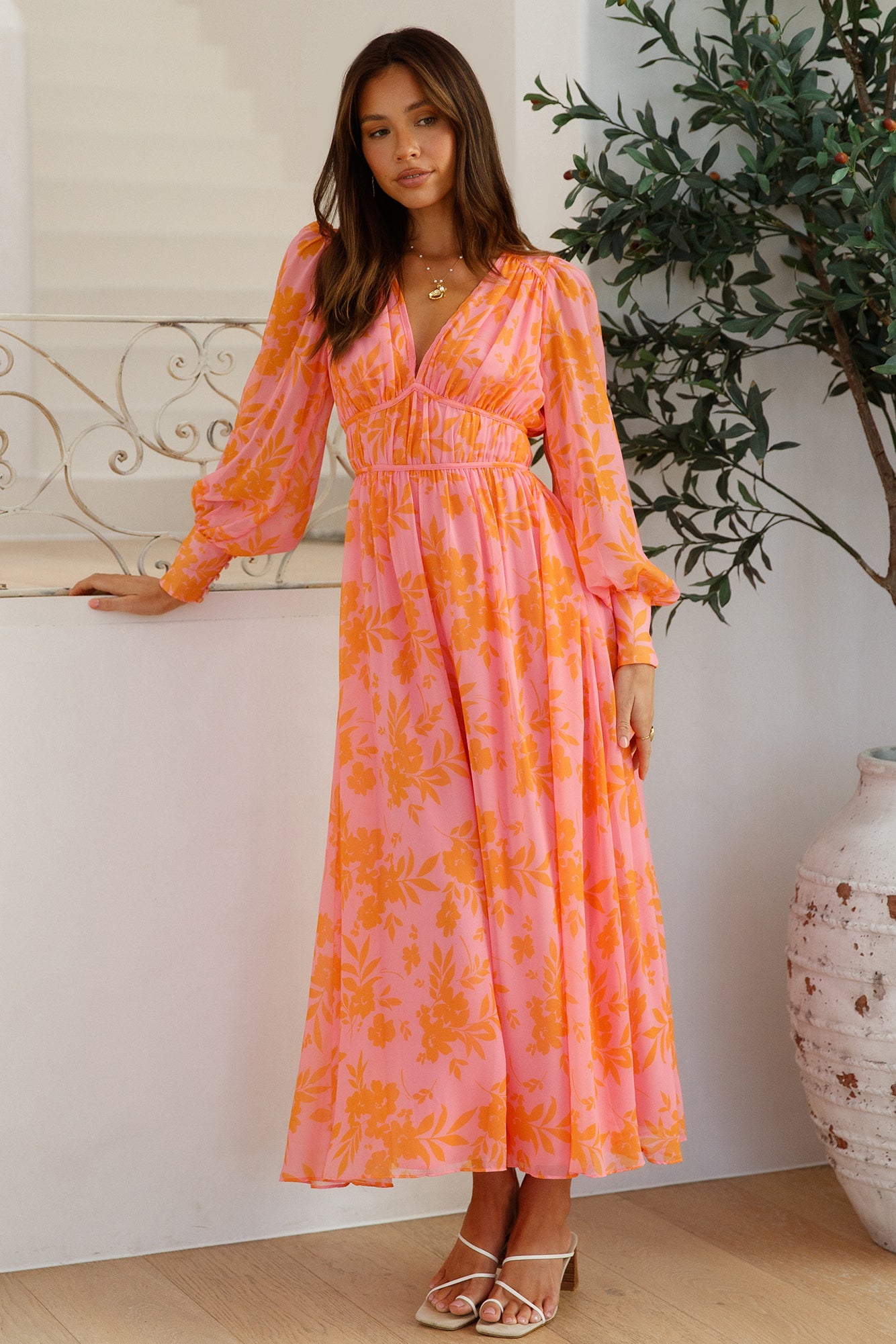 Blissful Getaway Maxi Dress Pink-Seaa Fashion