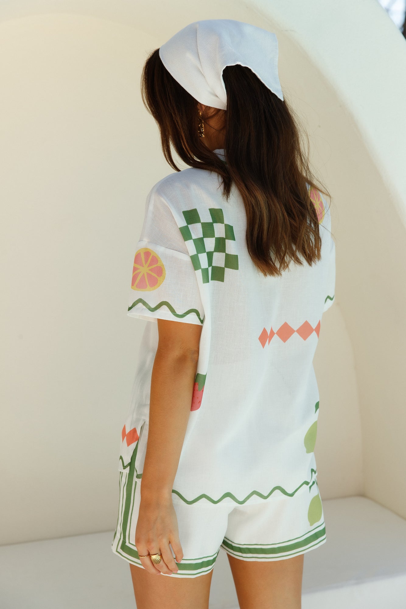 Garden Summer Linen Set Green-Seaa Fashion