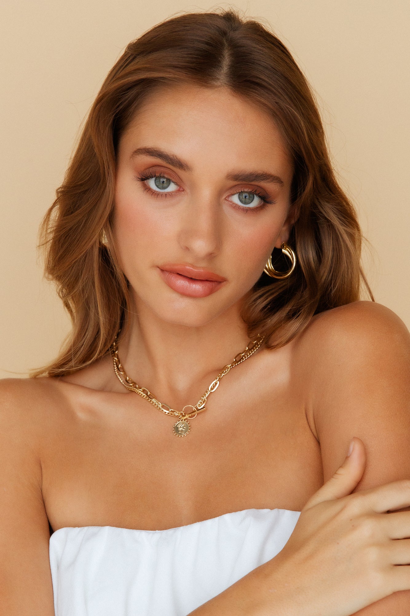 Together Forever Earrings Gold-Seaa Fashion