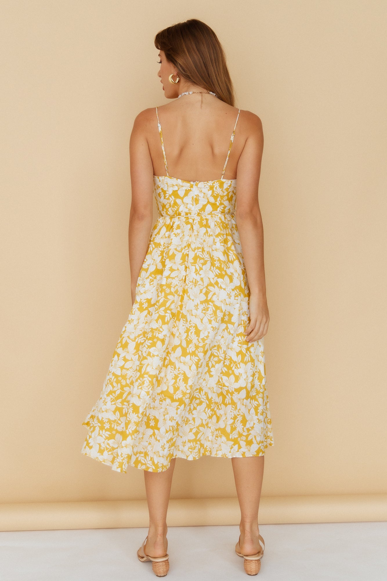 Knowing It All Midi Dress Mustard-Seaa Fashion