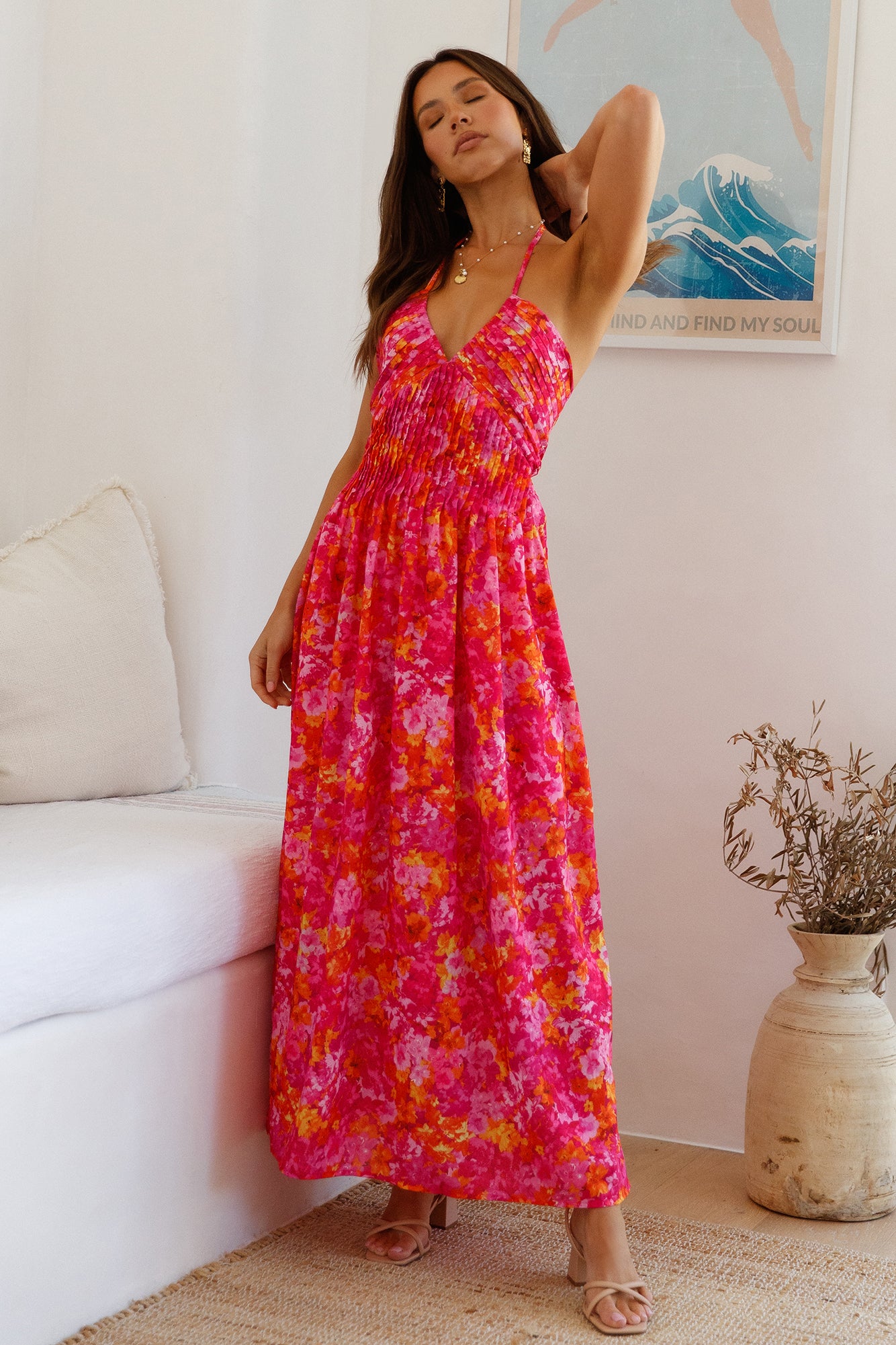 Cross My Heart Maxi Dress Pink-Seaa Fashion
