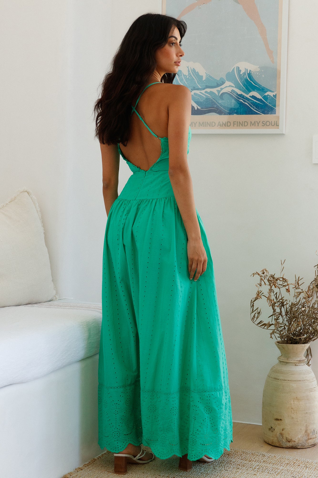 Winery On The Coast Maxi Dress Green-Seaa Fashion