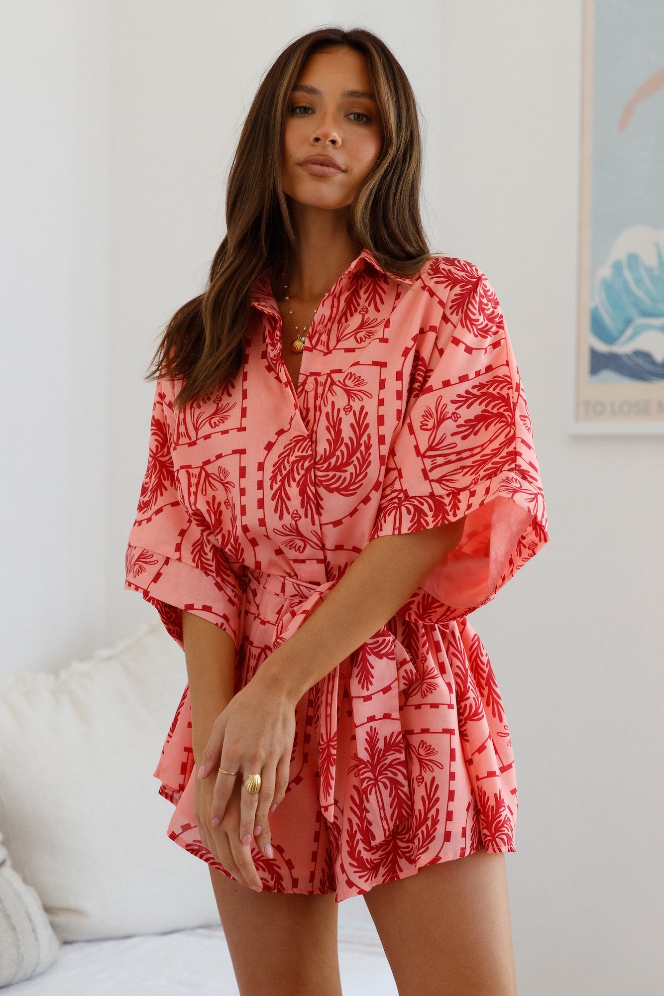 Sending Felicitations Romper Red-Seaa Fashion