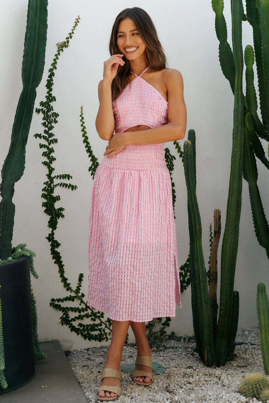 Aquila Maxi Dress Pink-Seaa Fashion