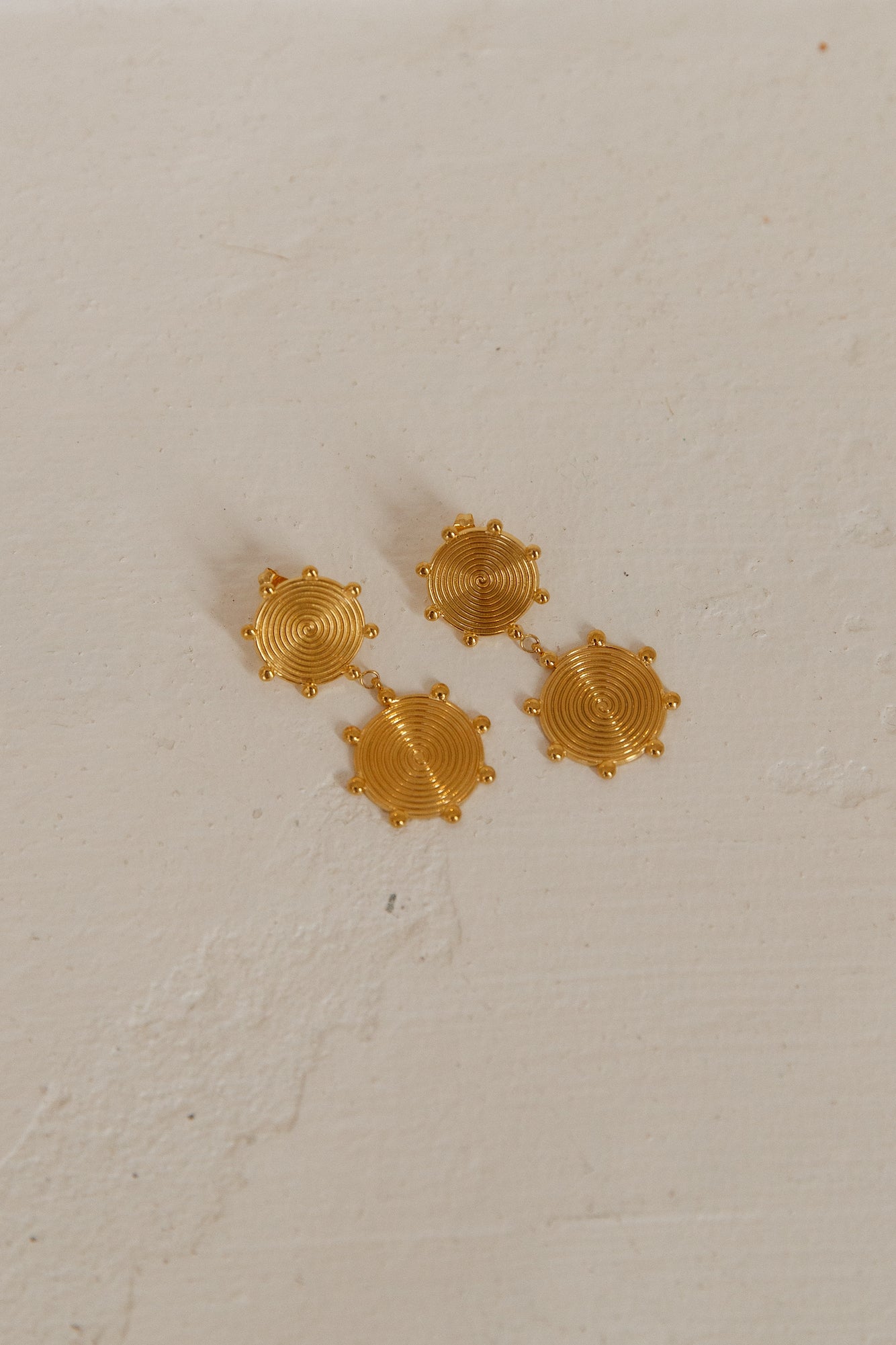 18K Gold Plated Blazing Dangle Earrings Gold-Seaa Fashion