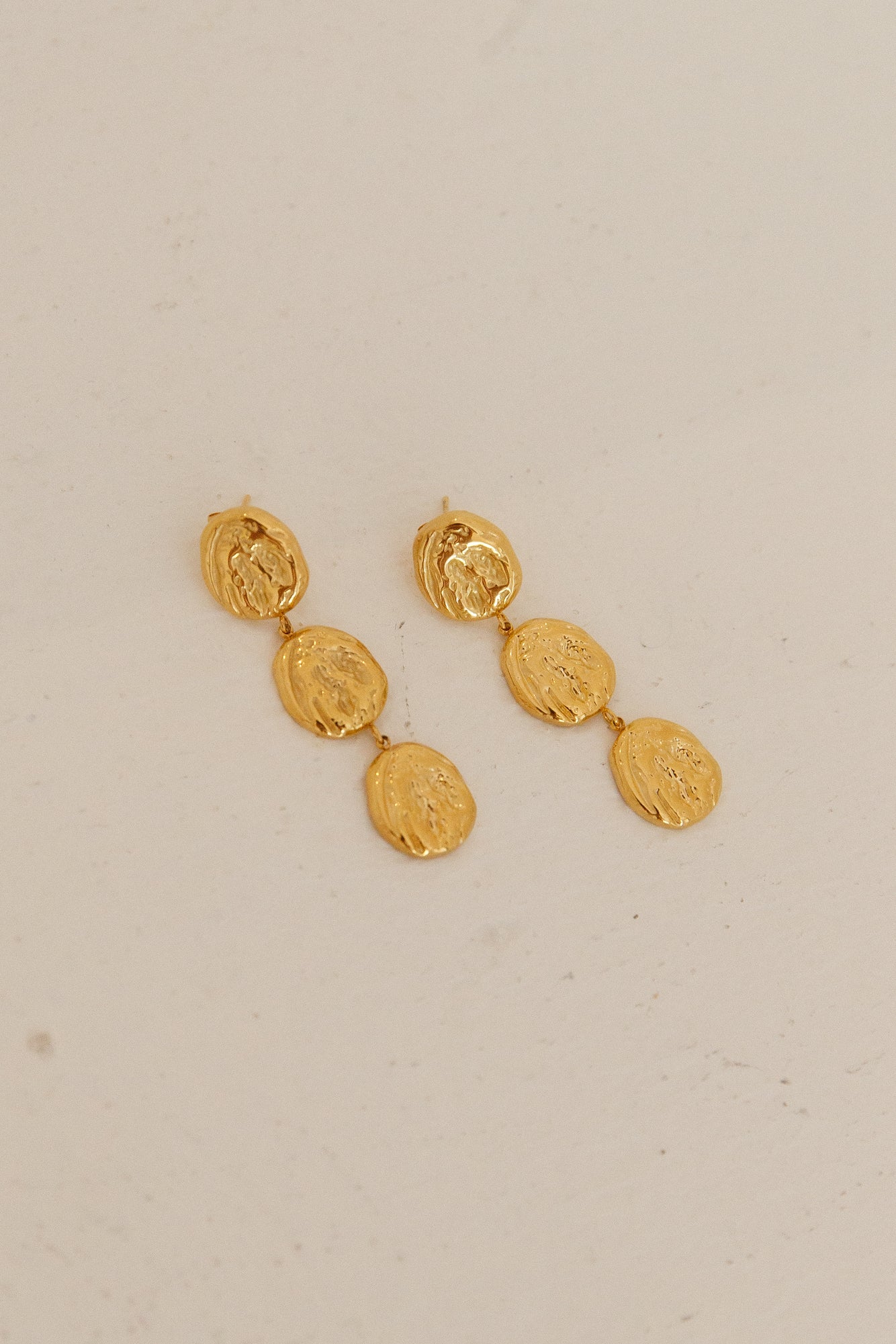 18k Gold Plated Hidden Gold Earrings Gold-Seaa Fashion
