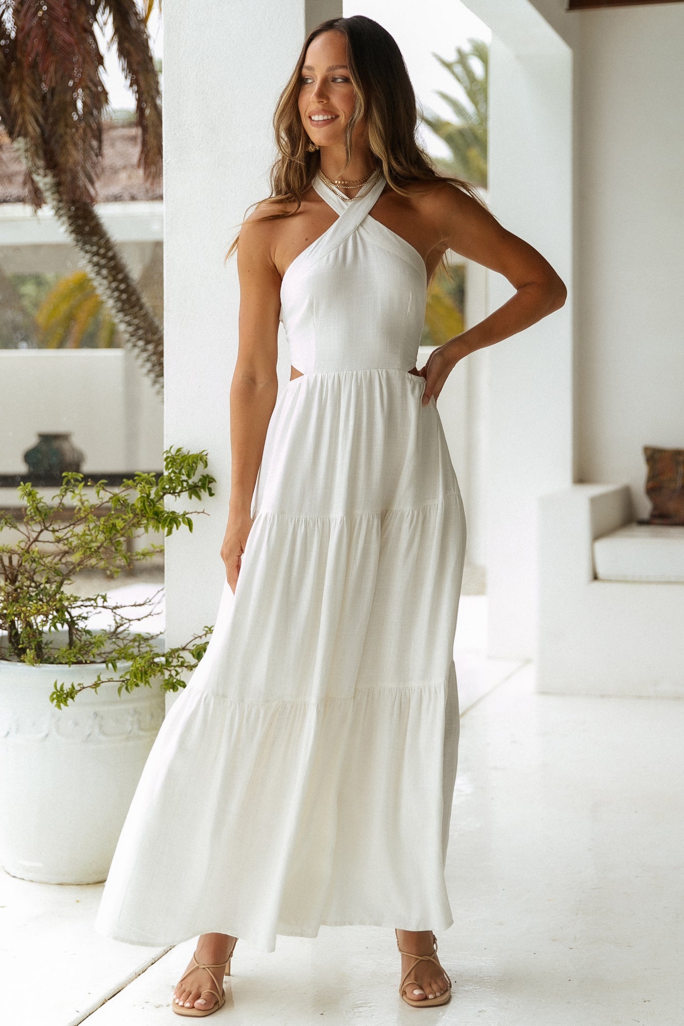 Vanes Maxi Dress White-Seaa Fashion