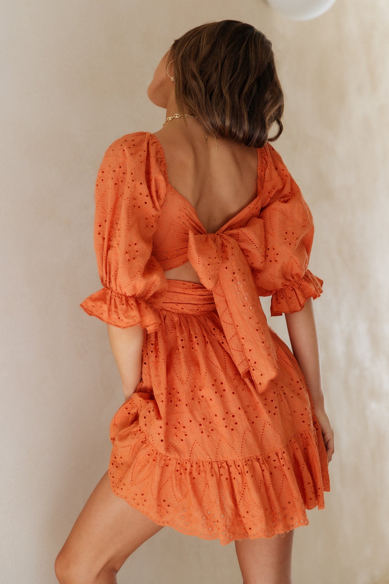 Circling Round Dress Orange-Seaa Fashion