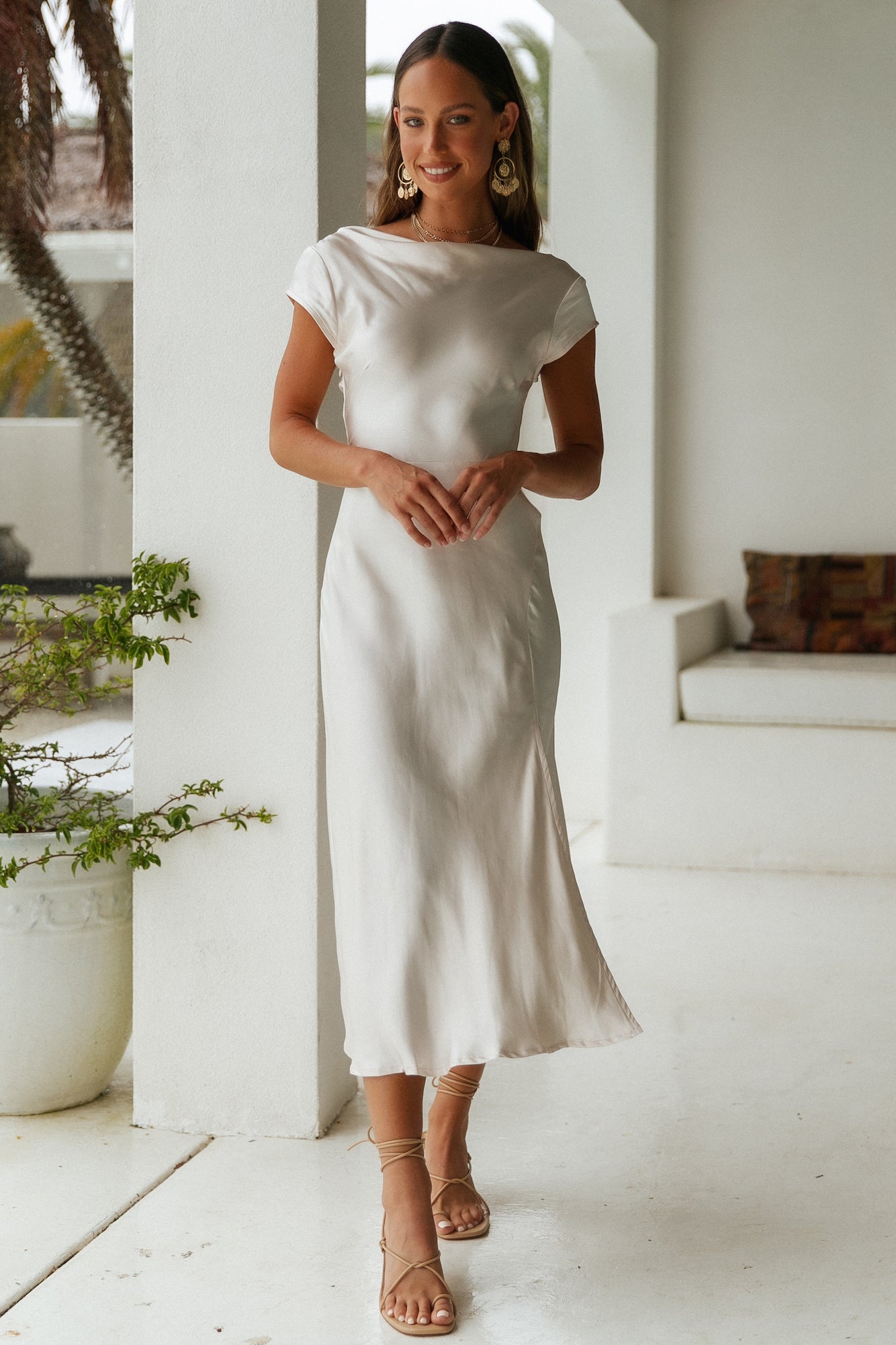 One Last Song Maxi Dress Champagne-Seaa Fashion