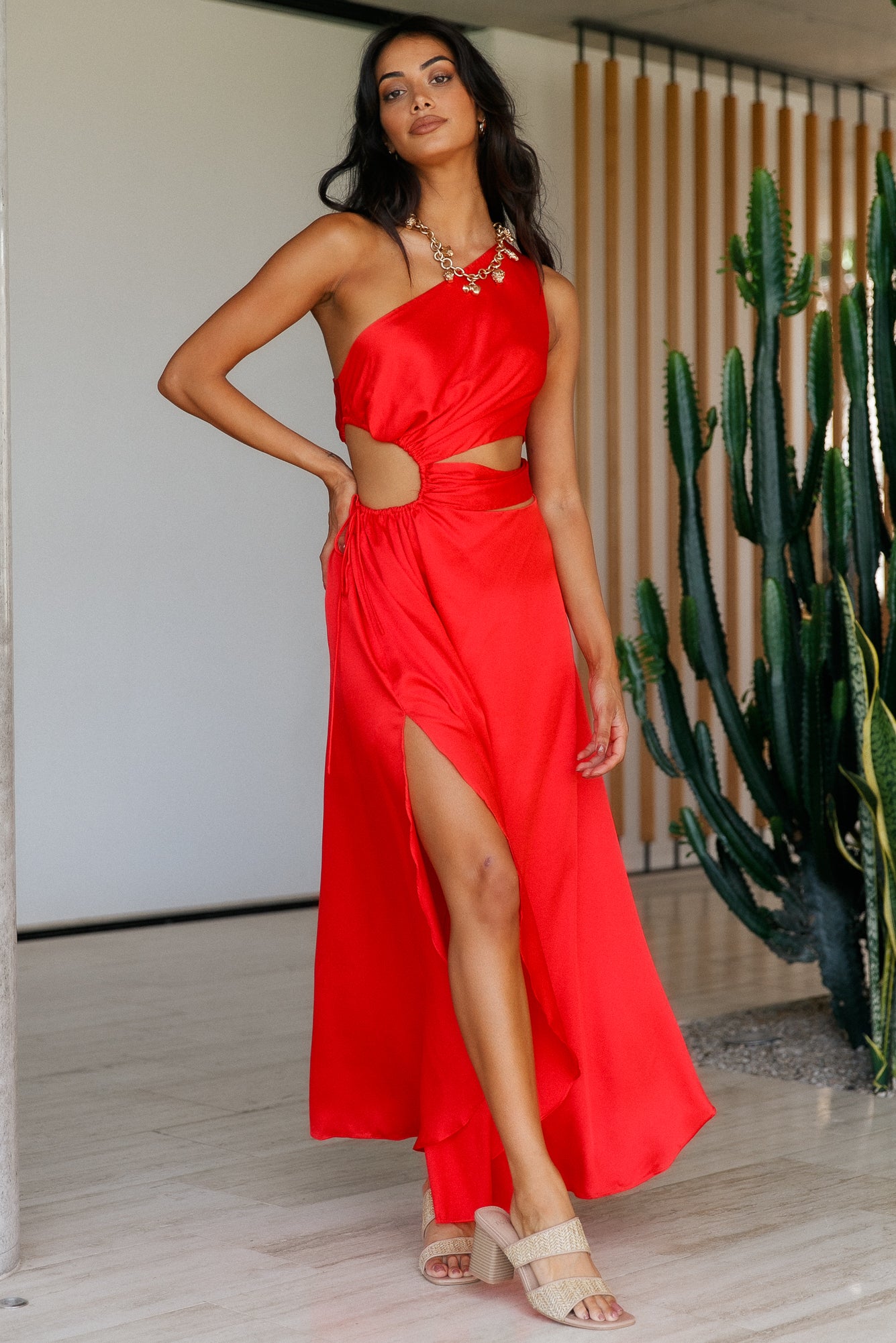 We Got This Feeling Maxi Dress Red-Seaa Fashion