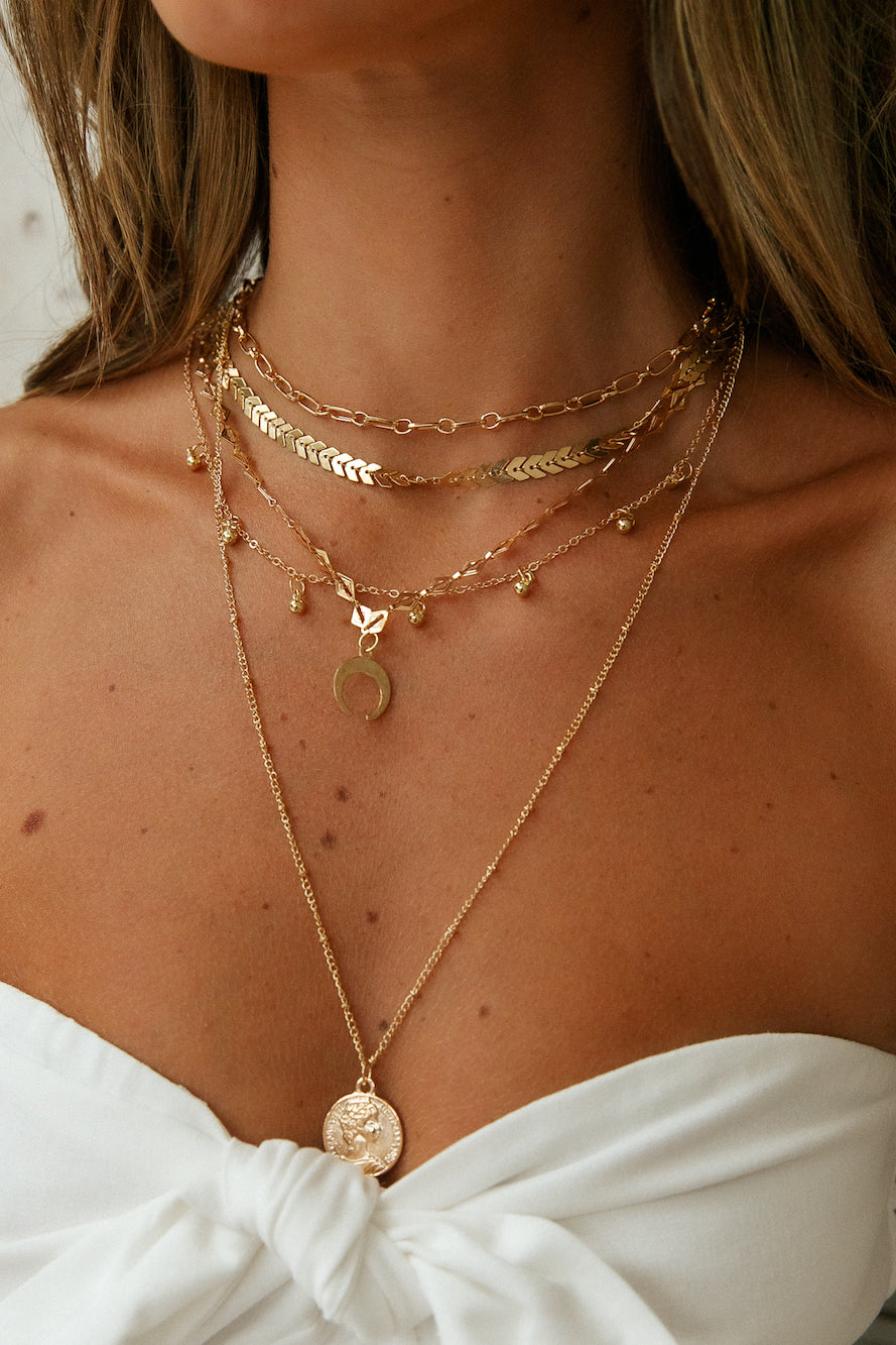 Treasuring You Necklace Gold-Seaa Fashion