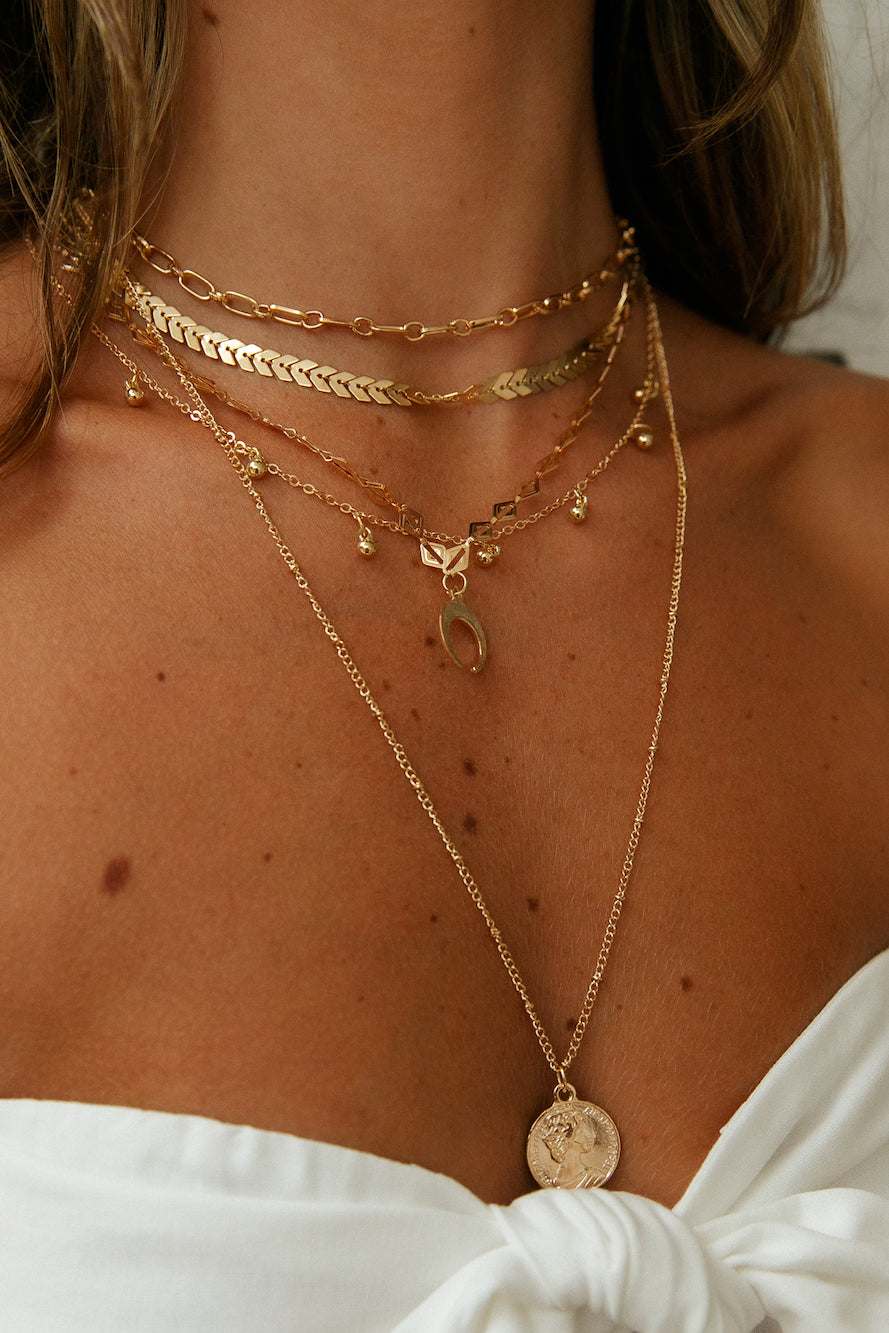 Treasuring You Necklace Gold-Seaa Fashion
