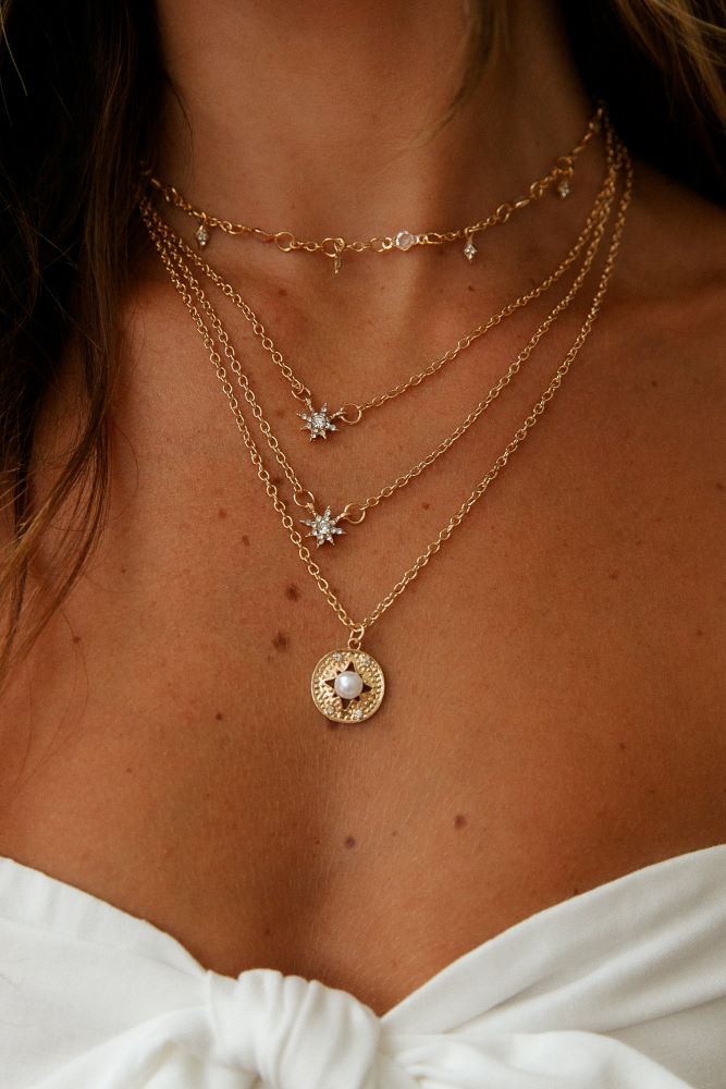 Around The Sun Necklace Gold-Seaa Fashion