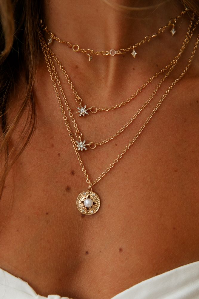 Around The Sun Necklace Gold-Seaa Fashion