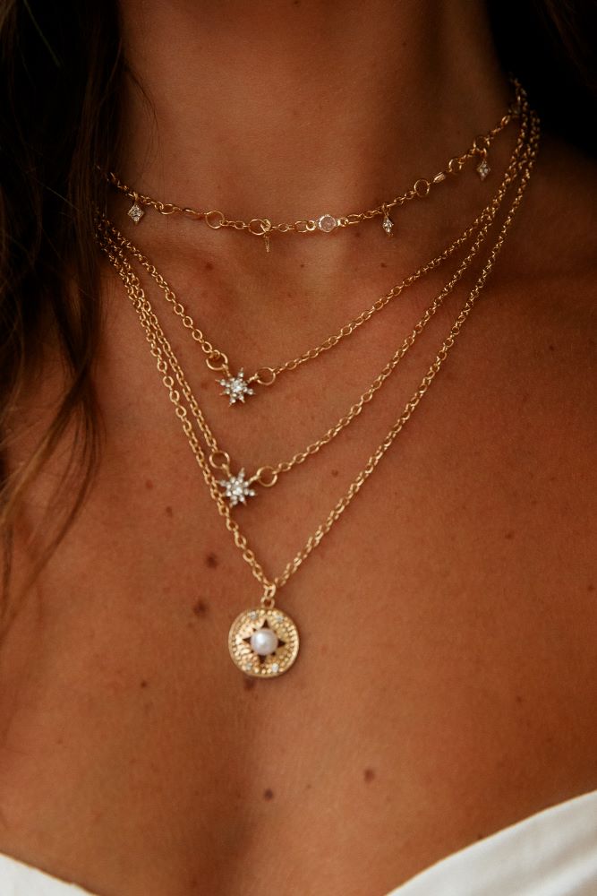 Around The Sun Necklace Gold-Seaa Fashion