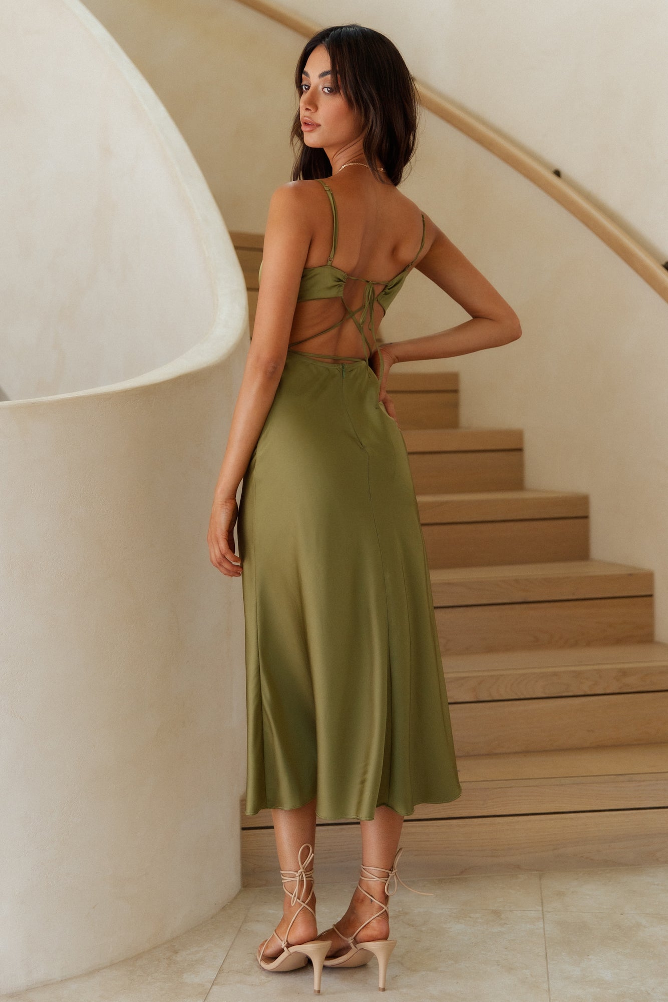 Raise A Toast Maxi Dress Olive-Seaa Fashion